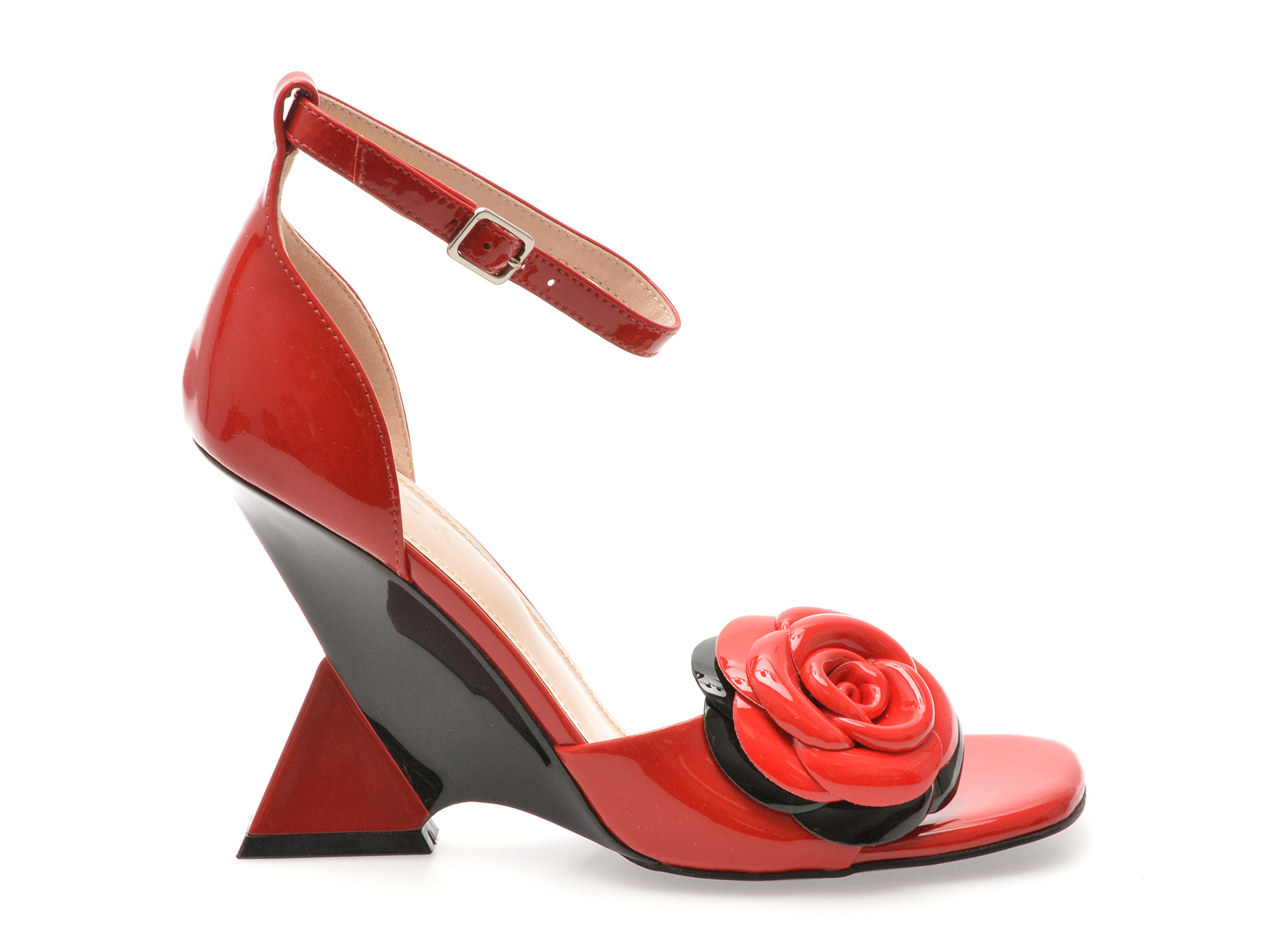 Sandale elegante EPICA rosii, 3L684M, din piele naturala