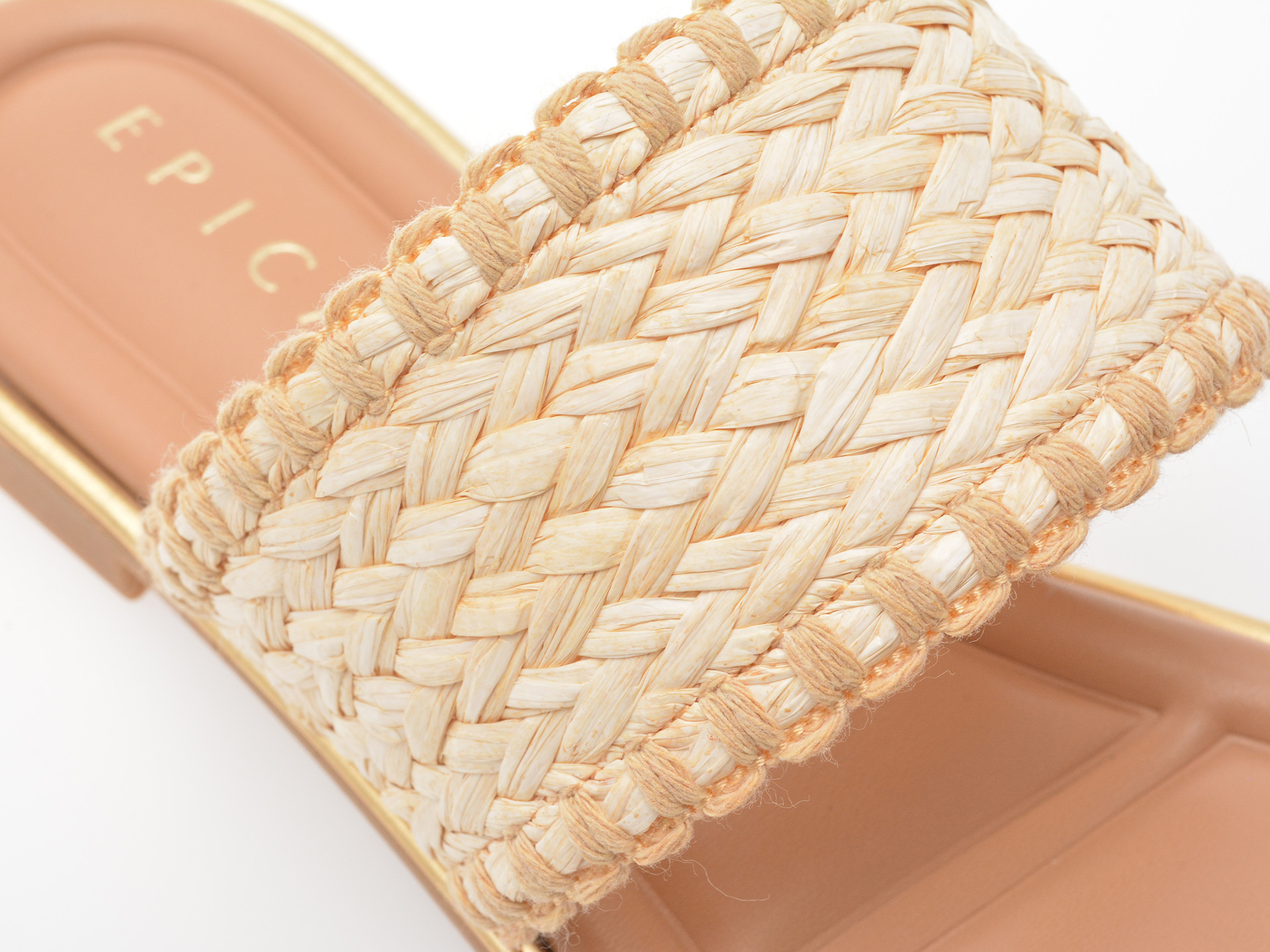 Papuci EPICA bej, 82959, din material textil