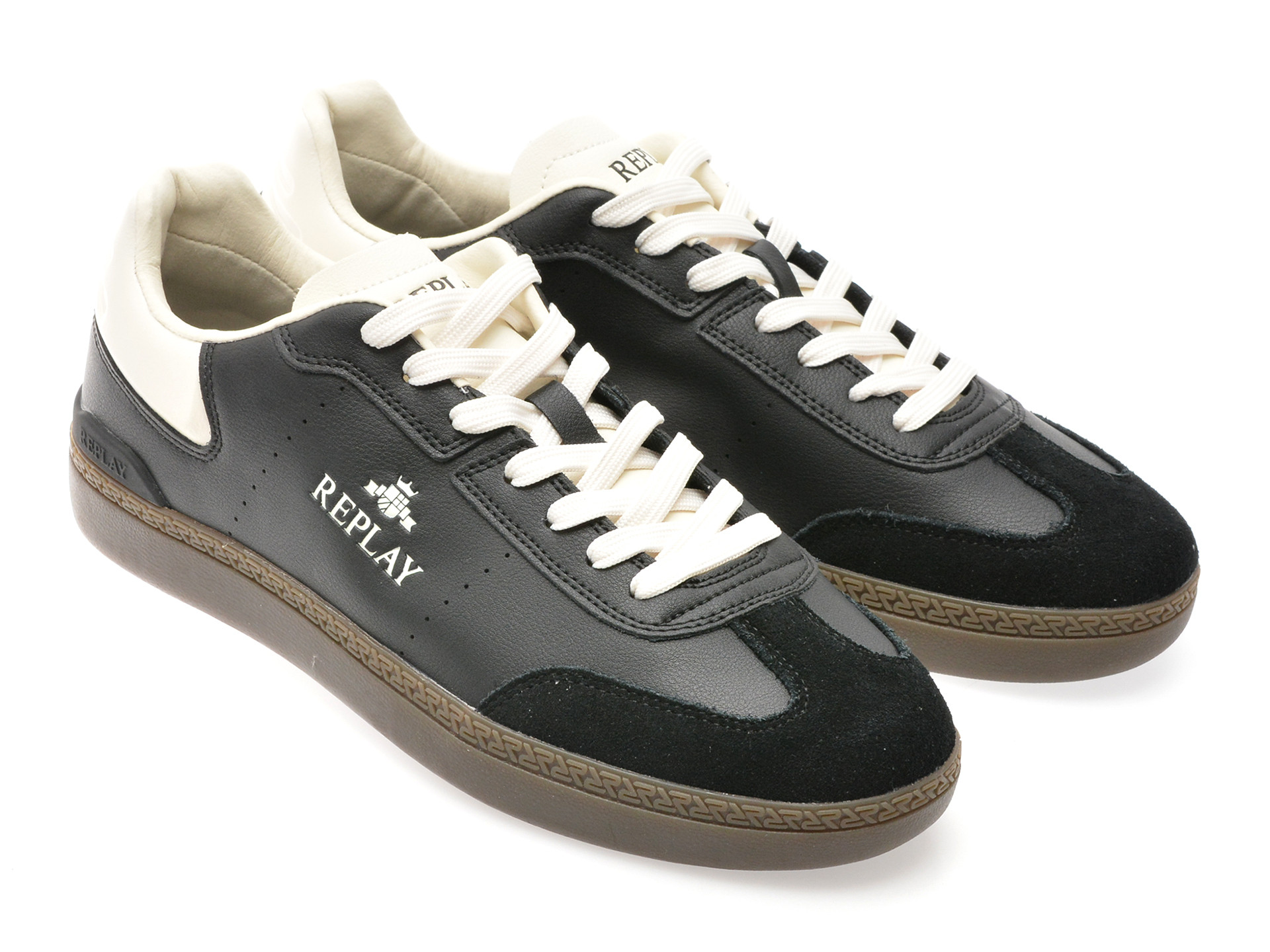 Pantofi sport REPLAY negri, GMSD7, din piele naturala