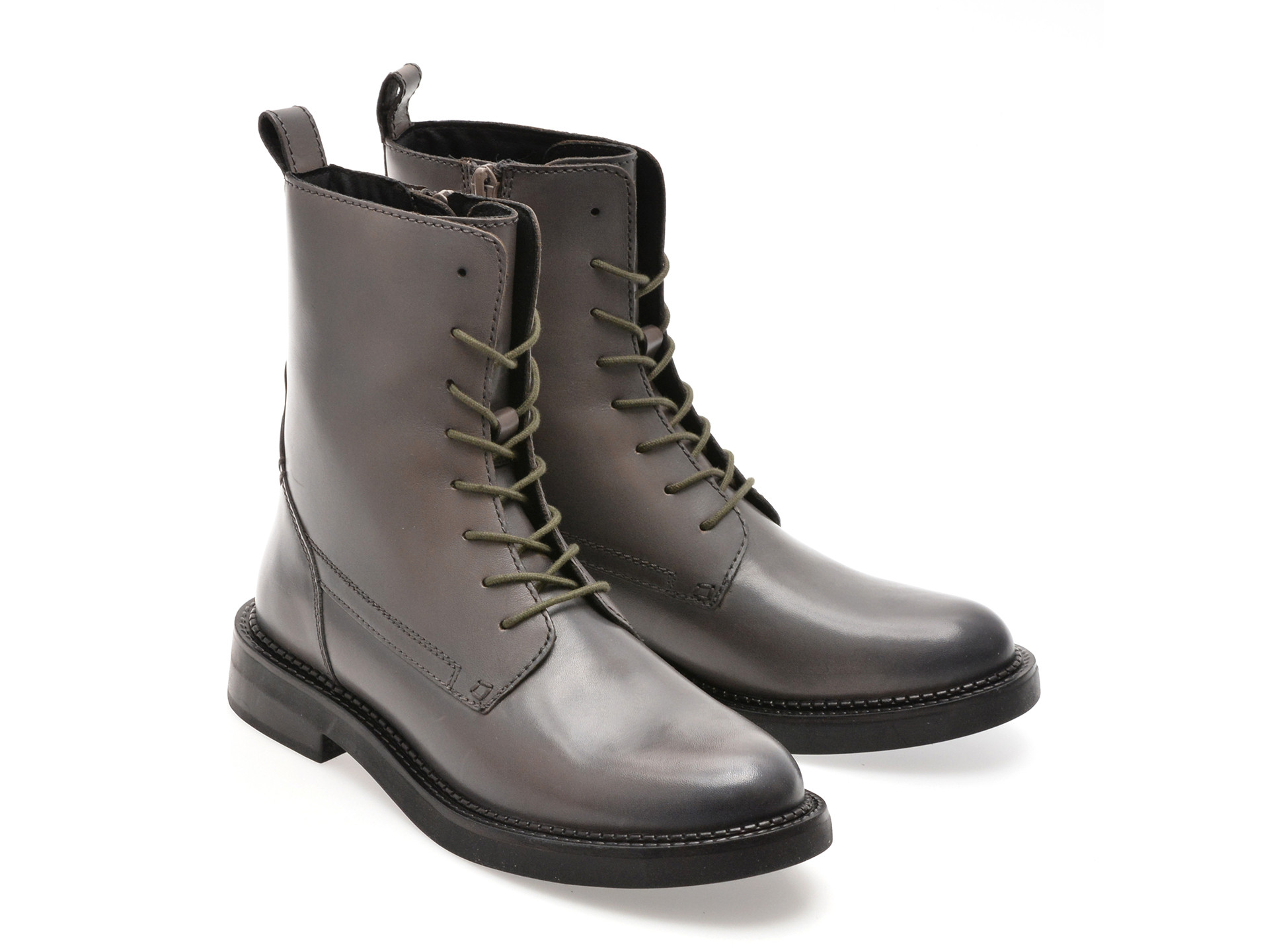 Ghete GEOX gri, D46WYG, din piele naturala