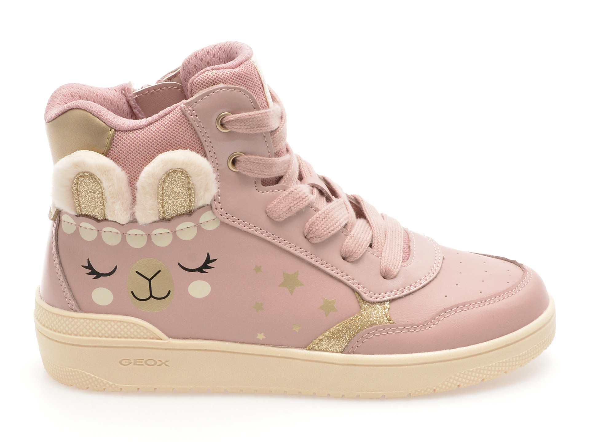 Ghete GEOX roz, J56HXE, din piele ecologica