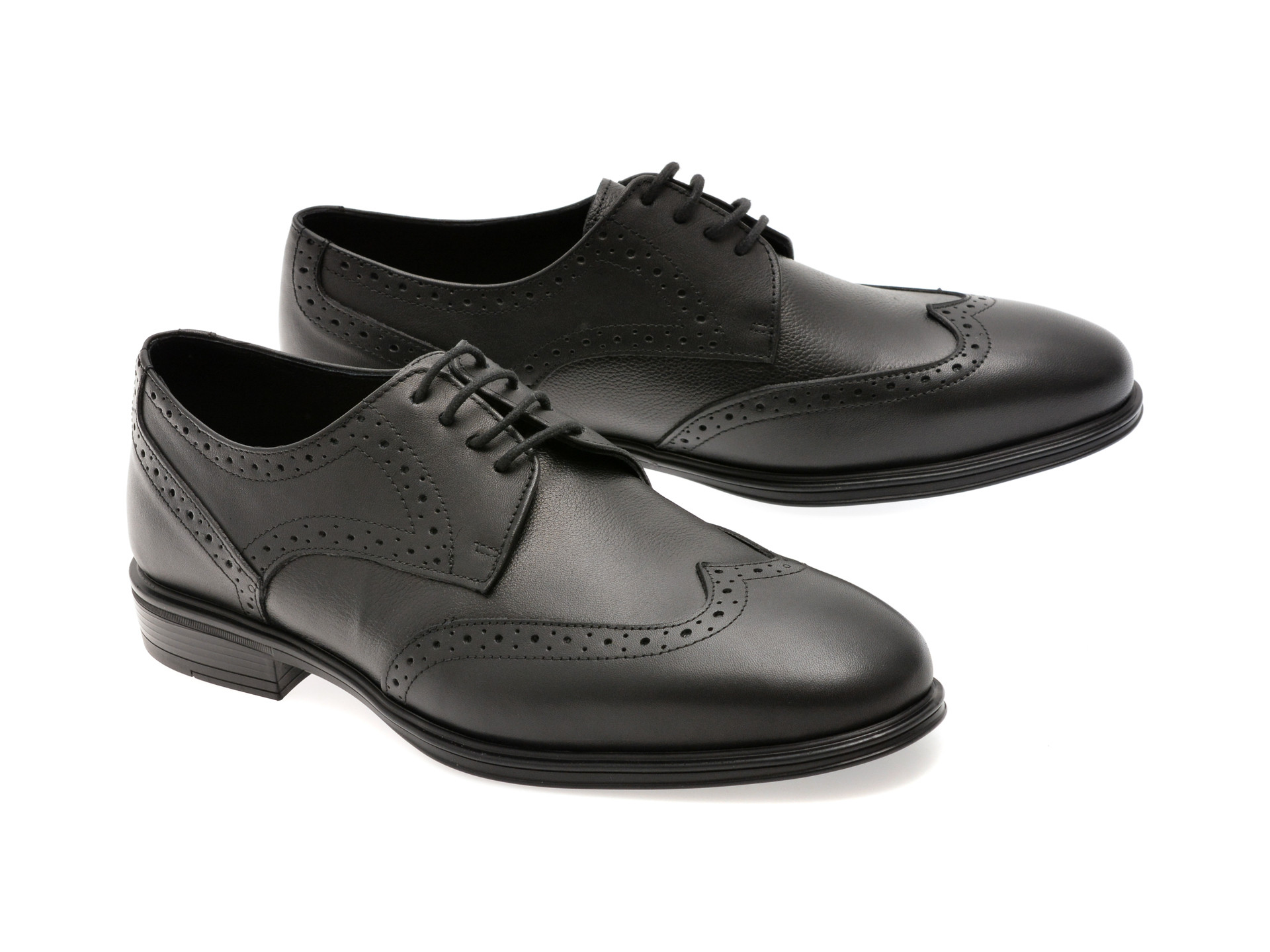 Pantofi eleganti OTTER negri, 400304, din piele naturala