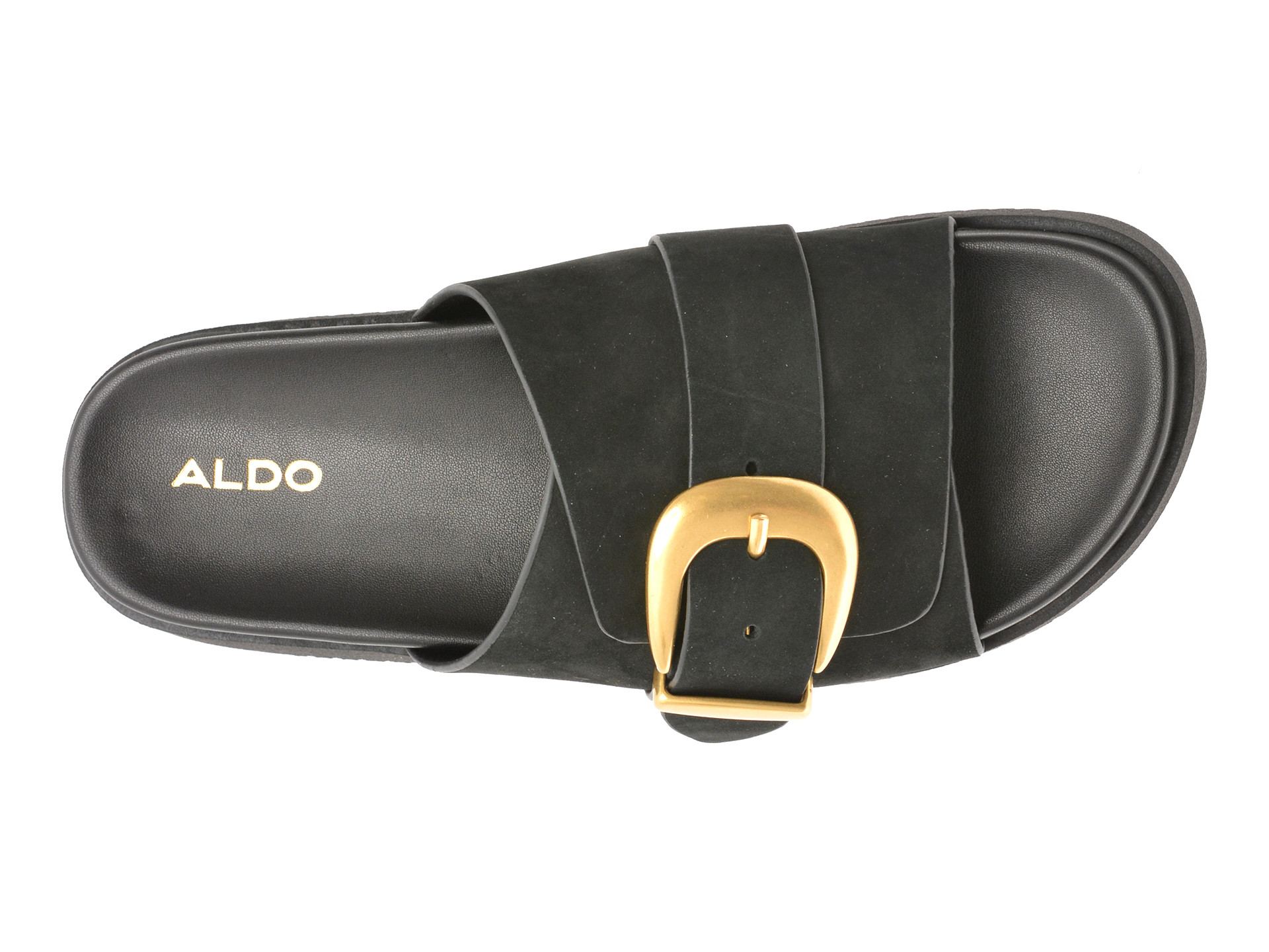 Papuci ALDO negri, ALENANA 001, din nabuc