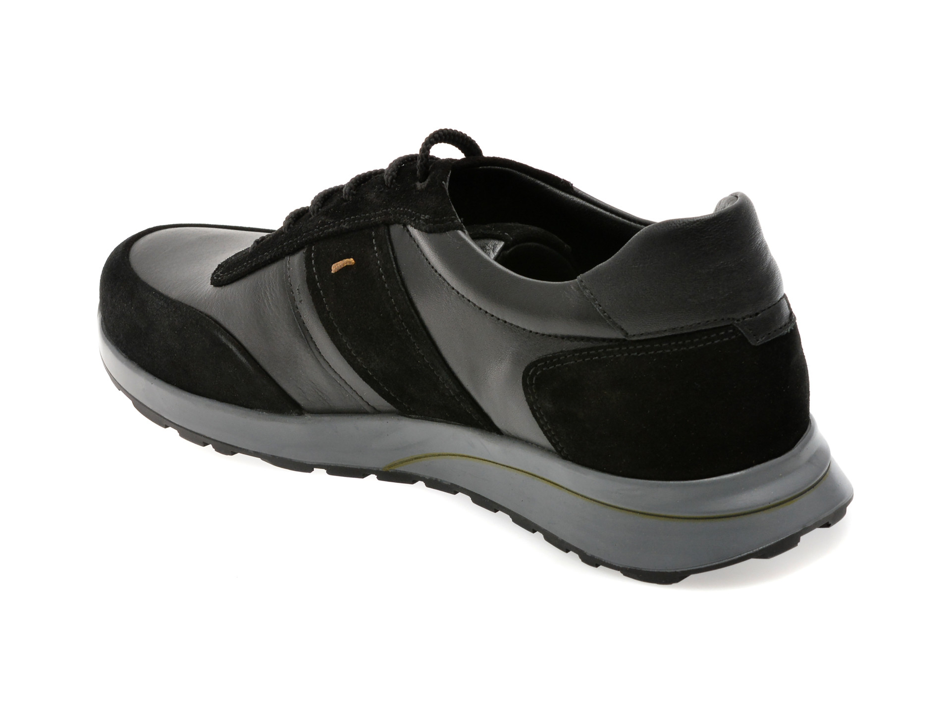 Pantofi sport OTTER negri, 6541, din piele naturala