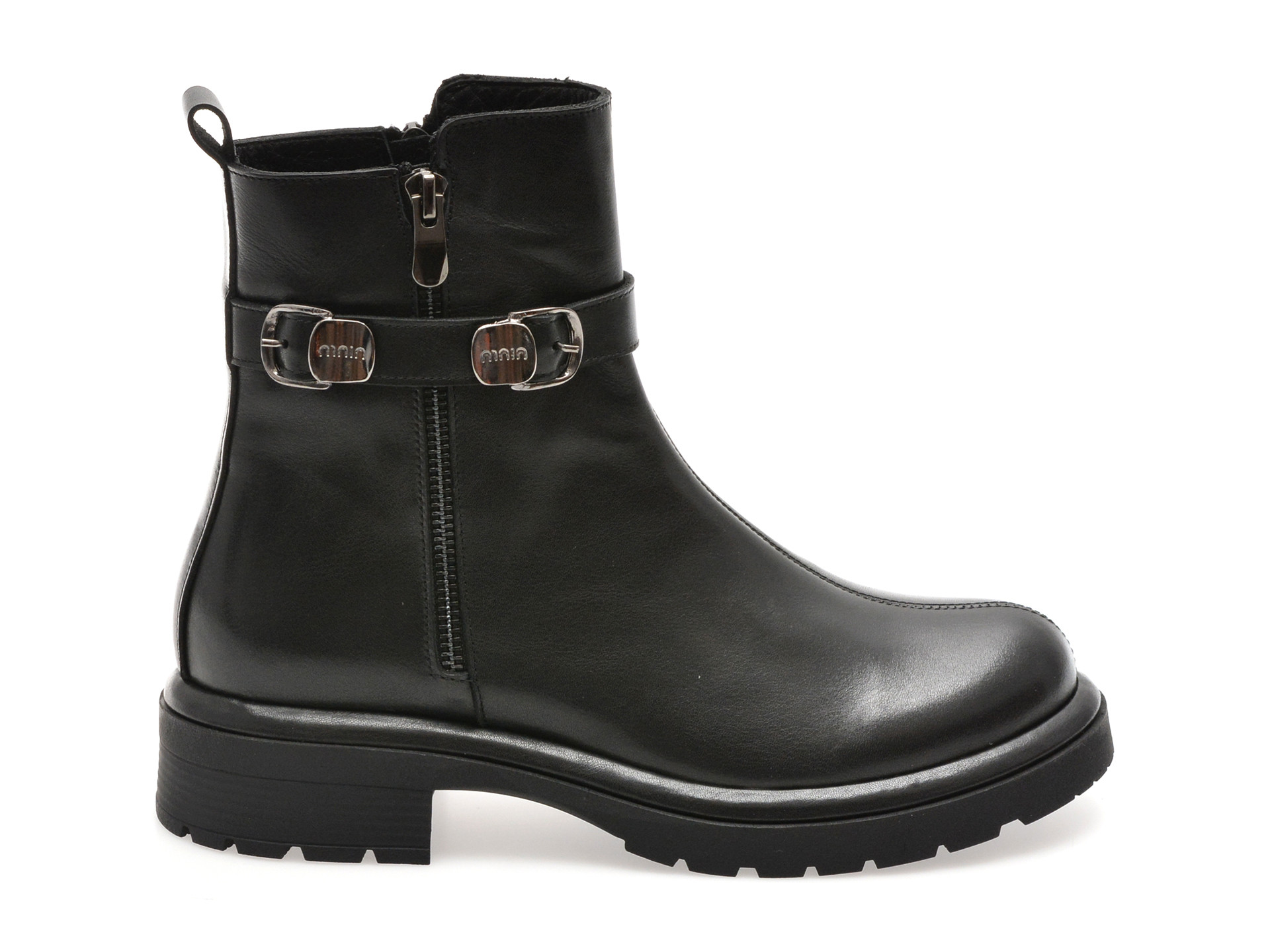 Ghete IMAGE negre, 1504181, din piele naturala