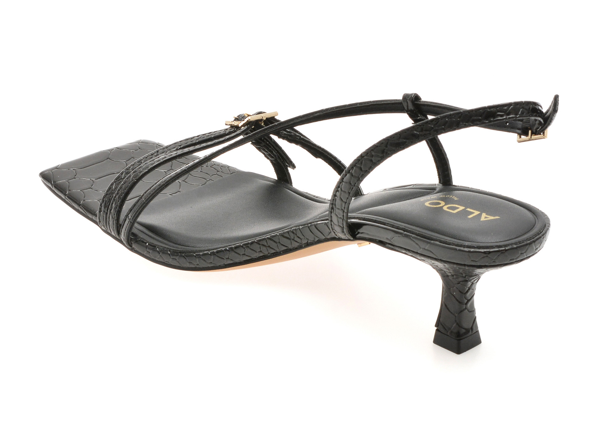 Sandale elegante ALDO negre, HARLIE 001, din piele ecologica