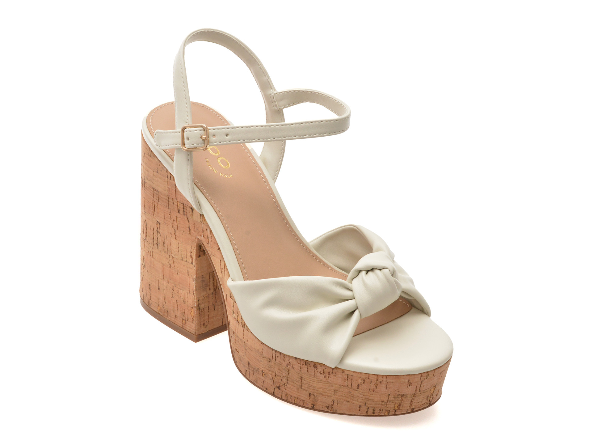 Sandale ALDO albe, ULIALDAN 121, din piele ecologica