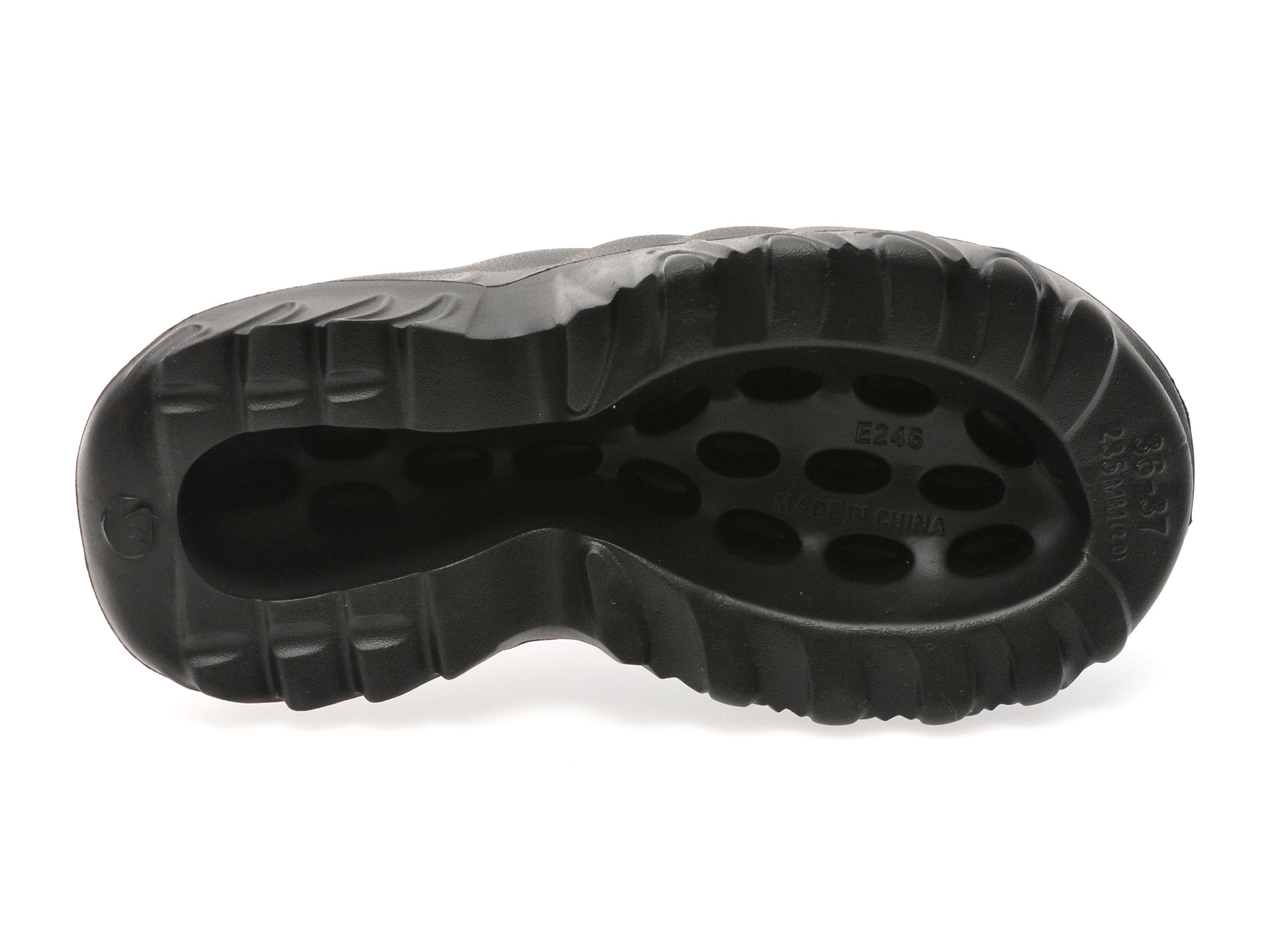 Papuci GRYXX negri, E246, din pvc