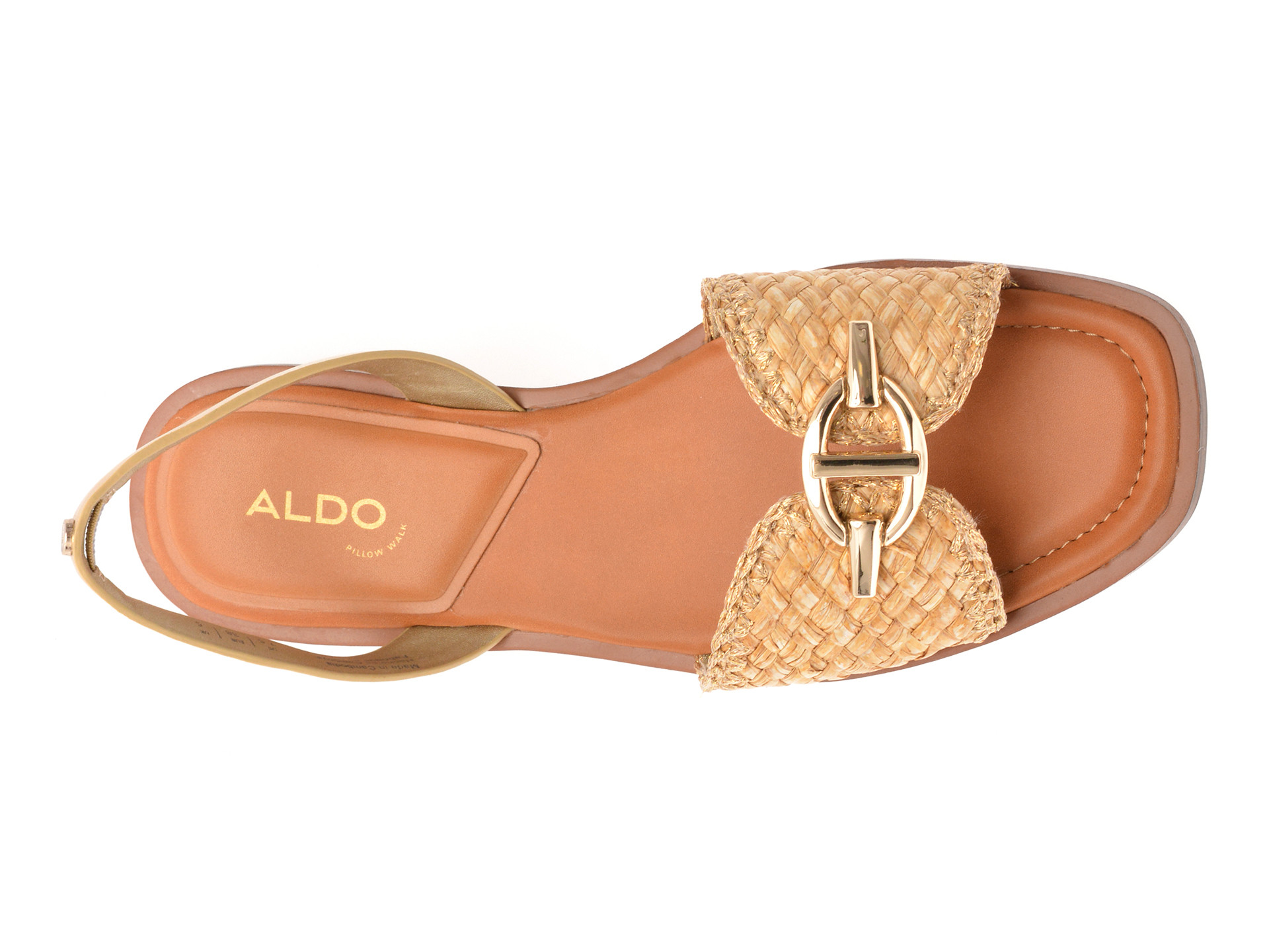 Sandale ALDO aurii, GOASSI 710, din material textil