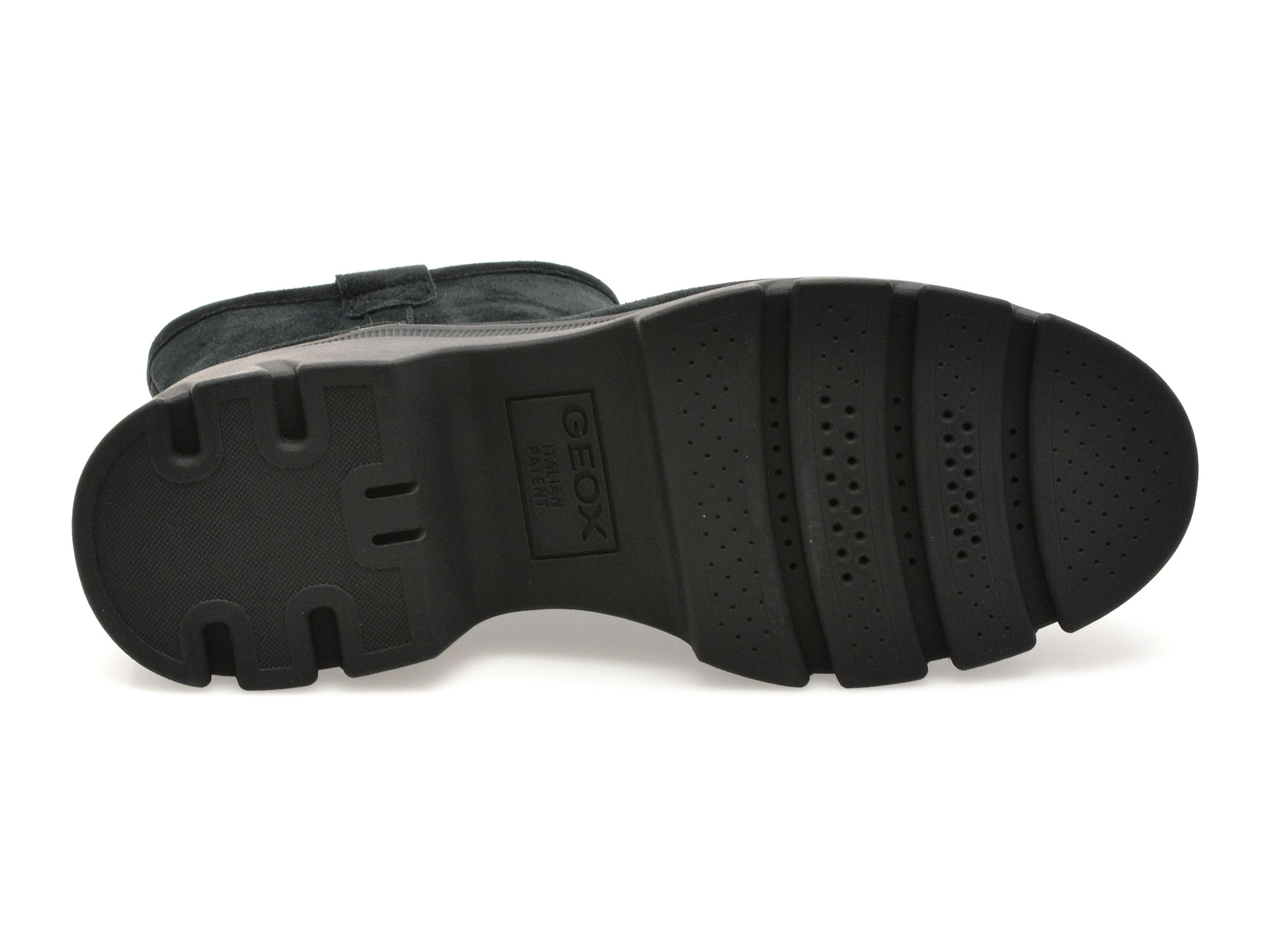 Ghete GEOX negre, D565MA, din piele intoarsa