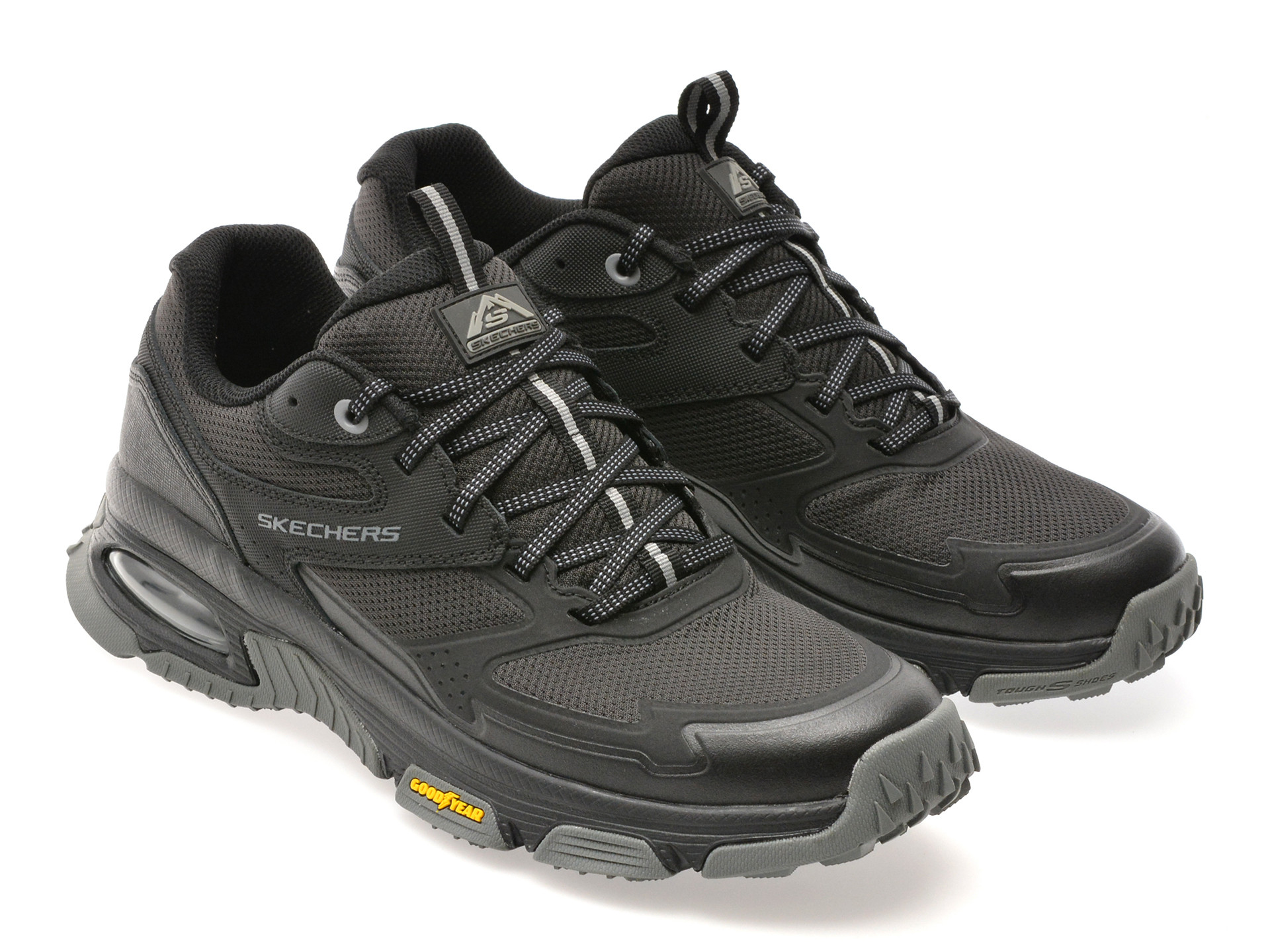 Pantofi sport SKECHERS negri, SKECH-AIR ENVOY, din material textil