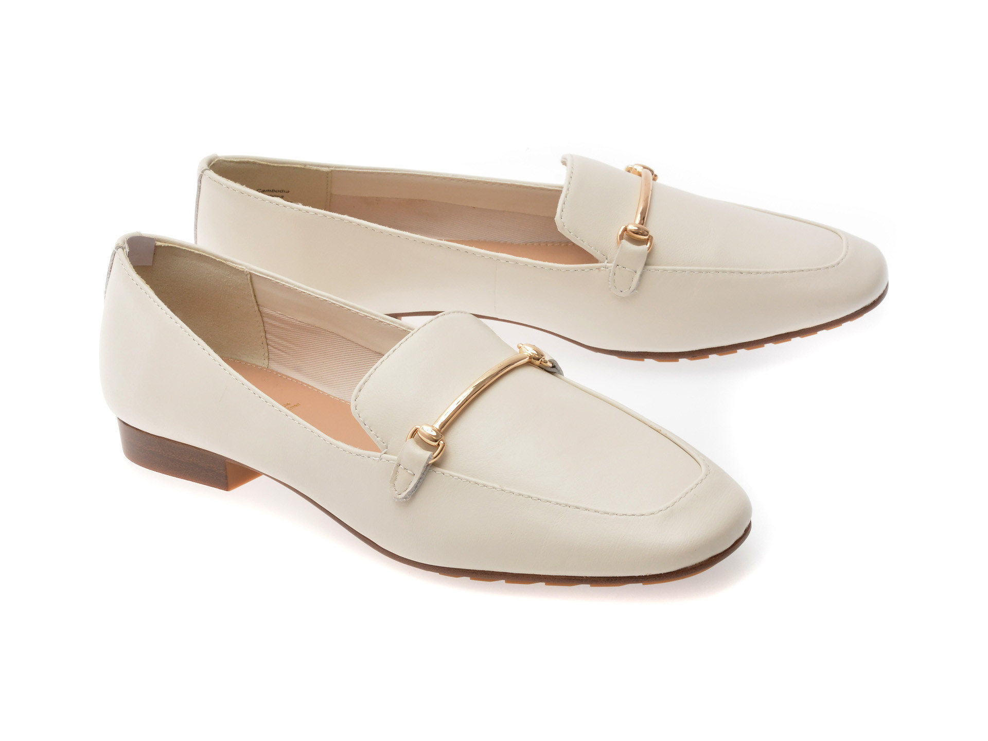 Mocasini ALDO albi, HARRIOT 115, din piele naturala