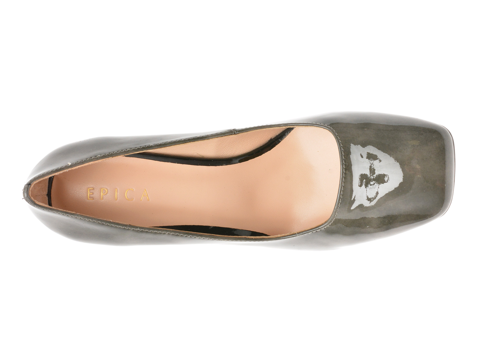 Pantofi eleganti EPICA gri, 71822, din piele naturala lacuita