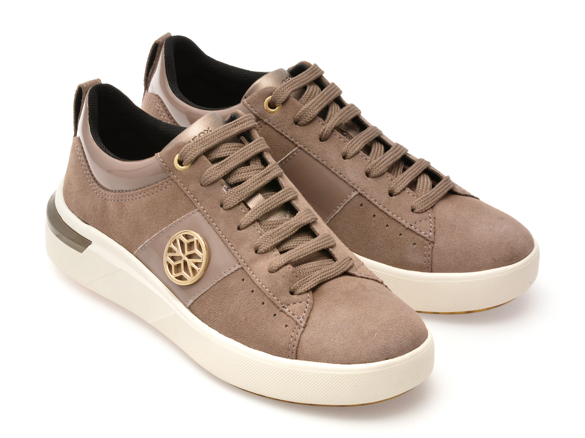 Pantofi sport GEOX gri, D55QFA, din piele intoarsa