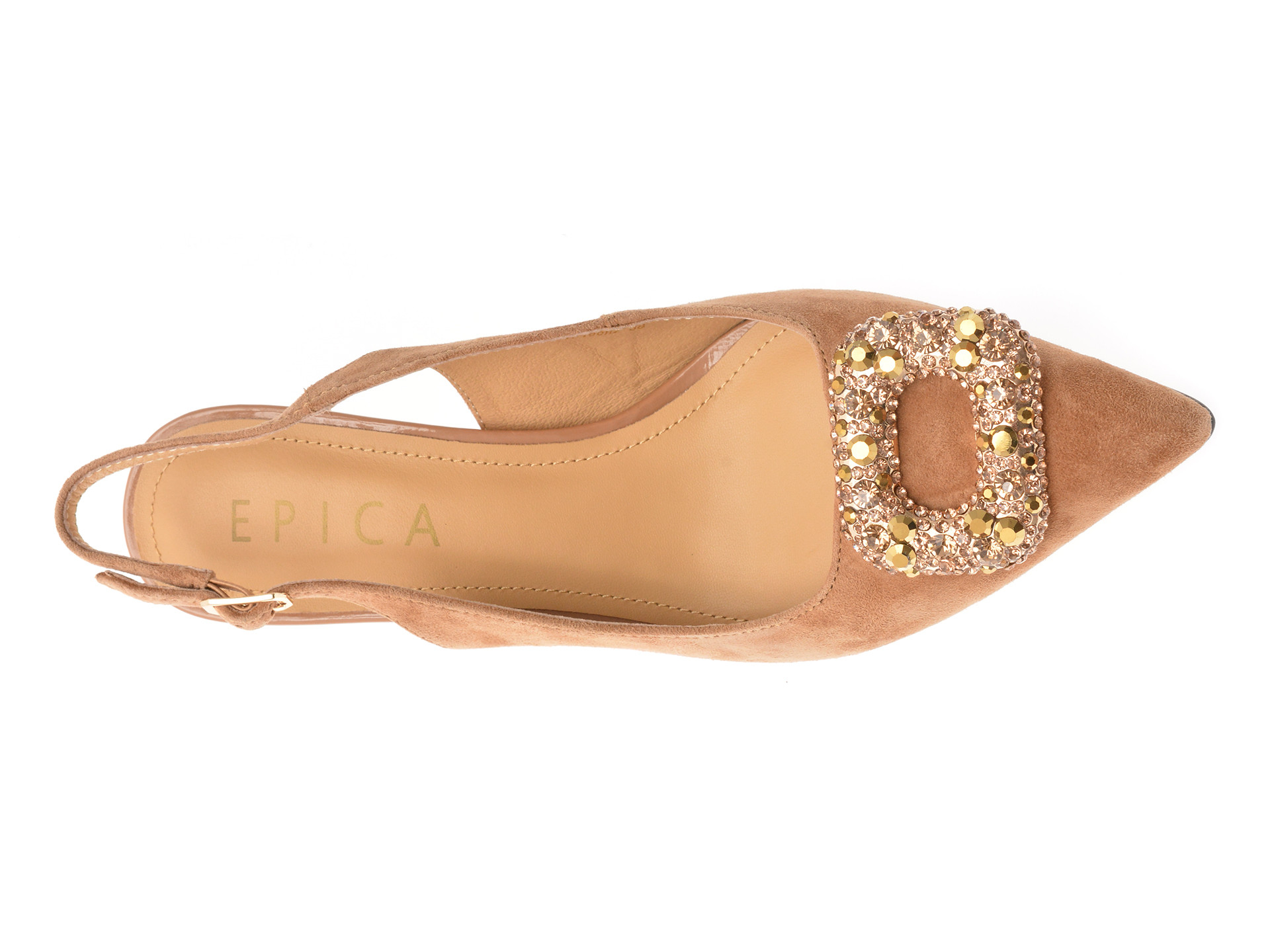 Pantofi eleganti EPICA maro, 4A386, din piele intoarsa