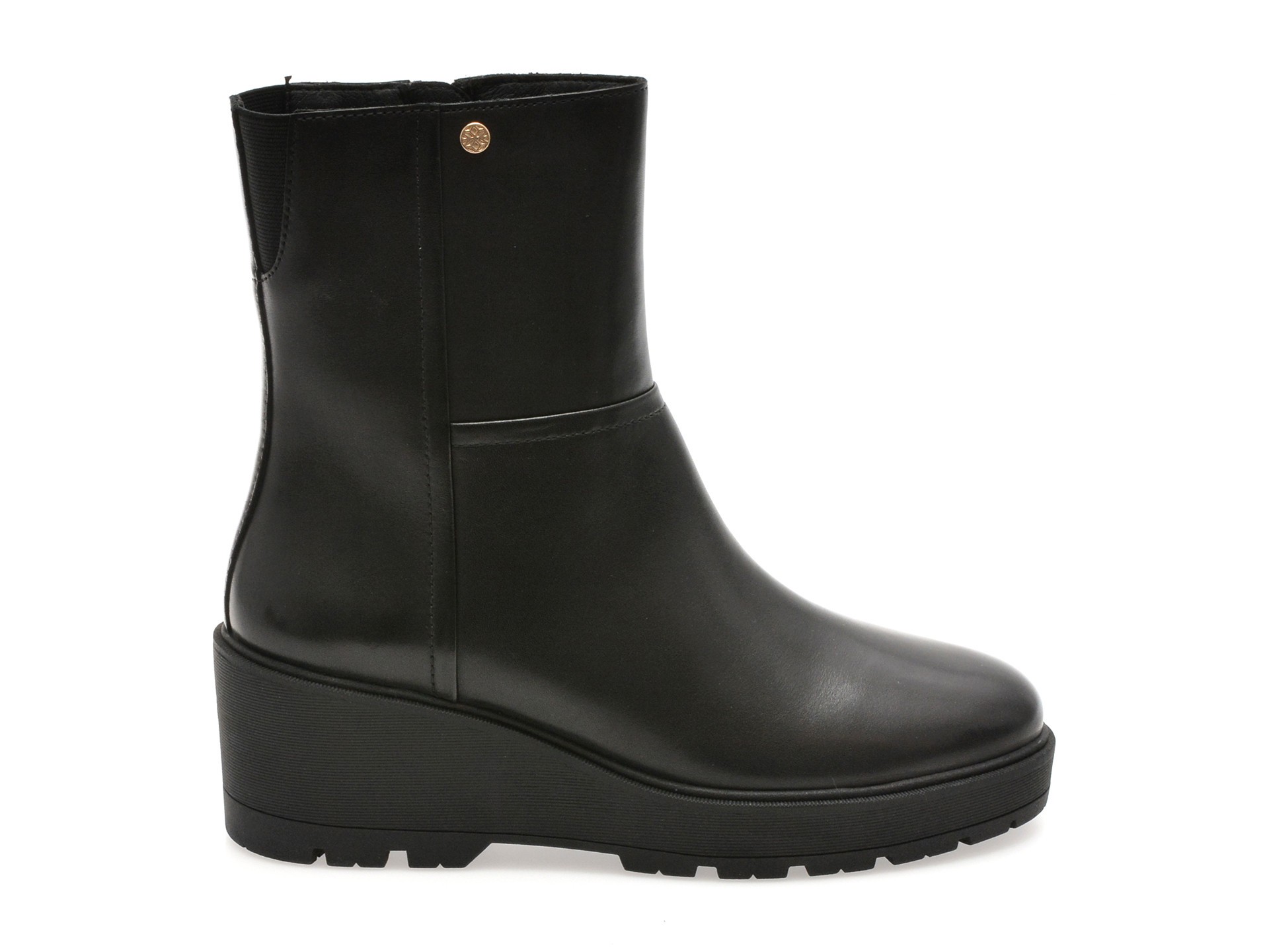 Ghete GEOX negre, D563VA, din piele naturala