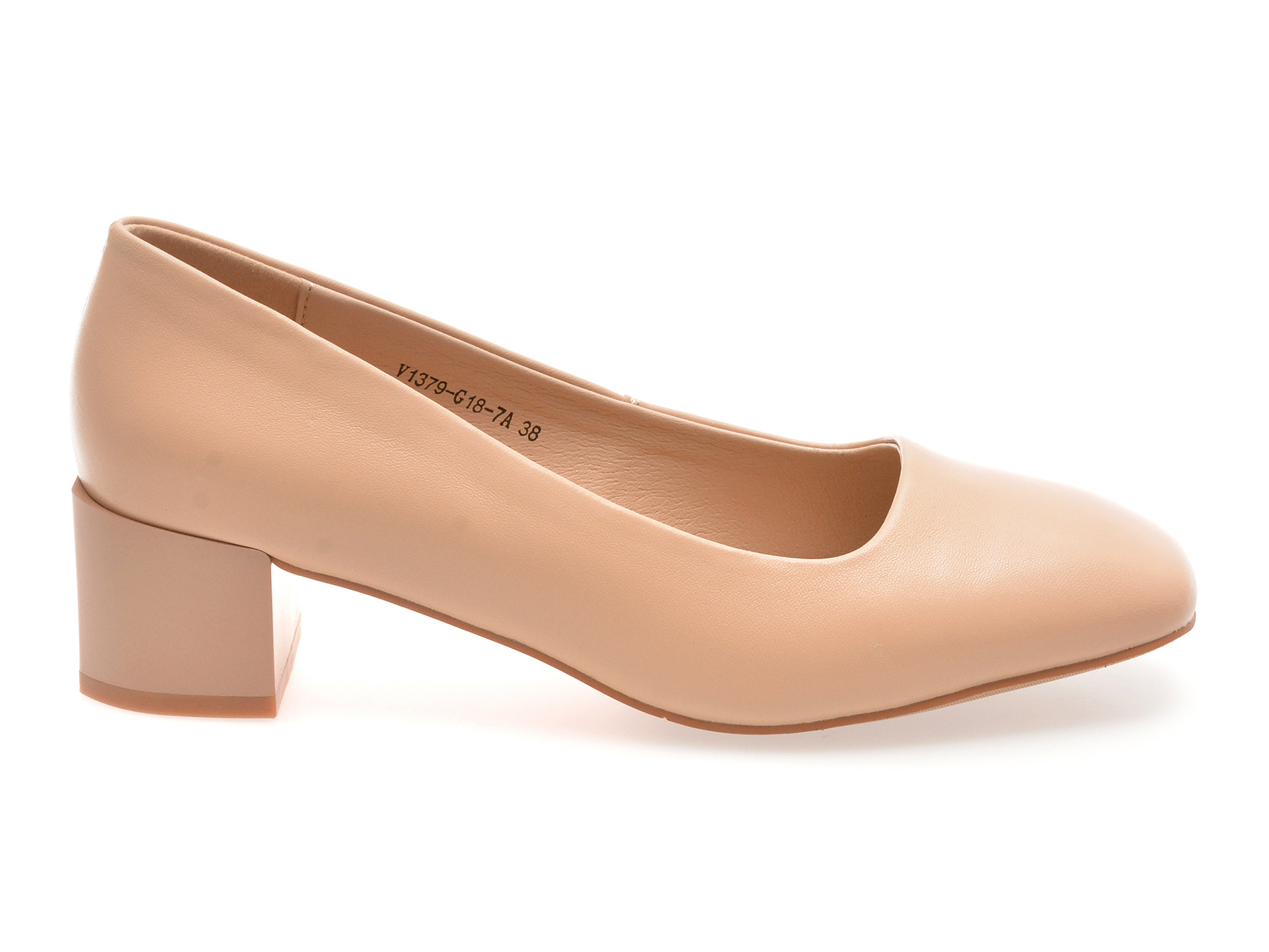 Pantofi EPICA nude, 1379G18, din piele naturala