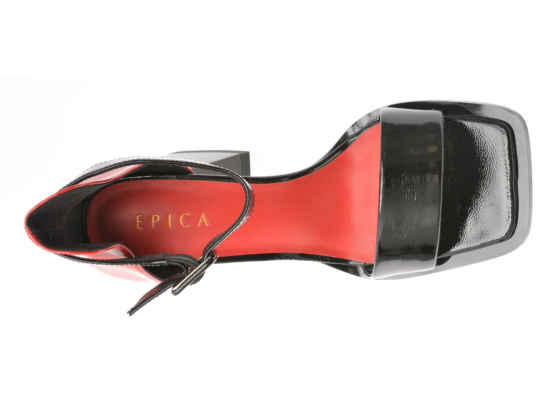 Sandale EPICA negre, E265, din piele naturala