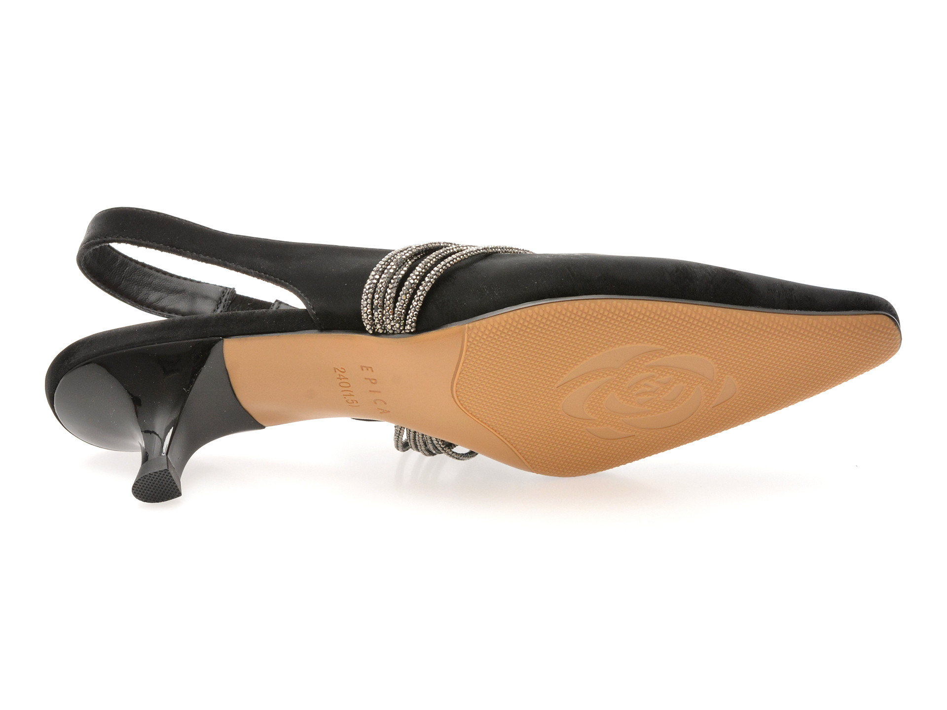 Pantofi eleganti EPICA negri, 26V2266, din piele ecologica
