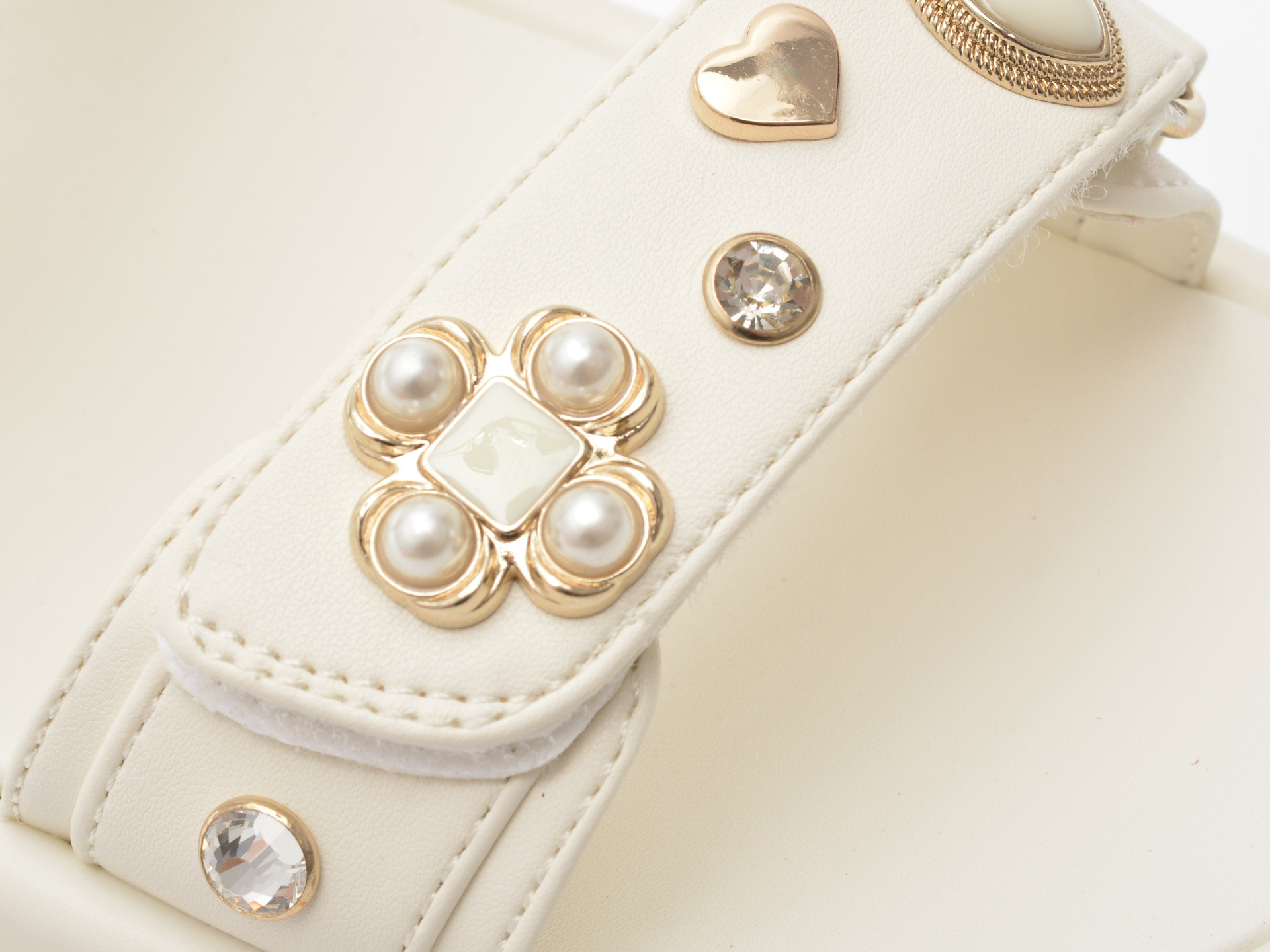 Sandale ALDO albe, GEMIMA 100, din piele ecologica