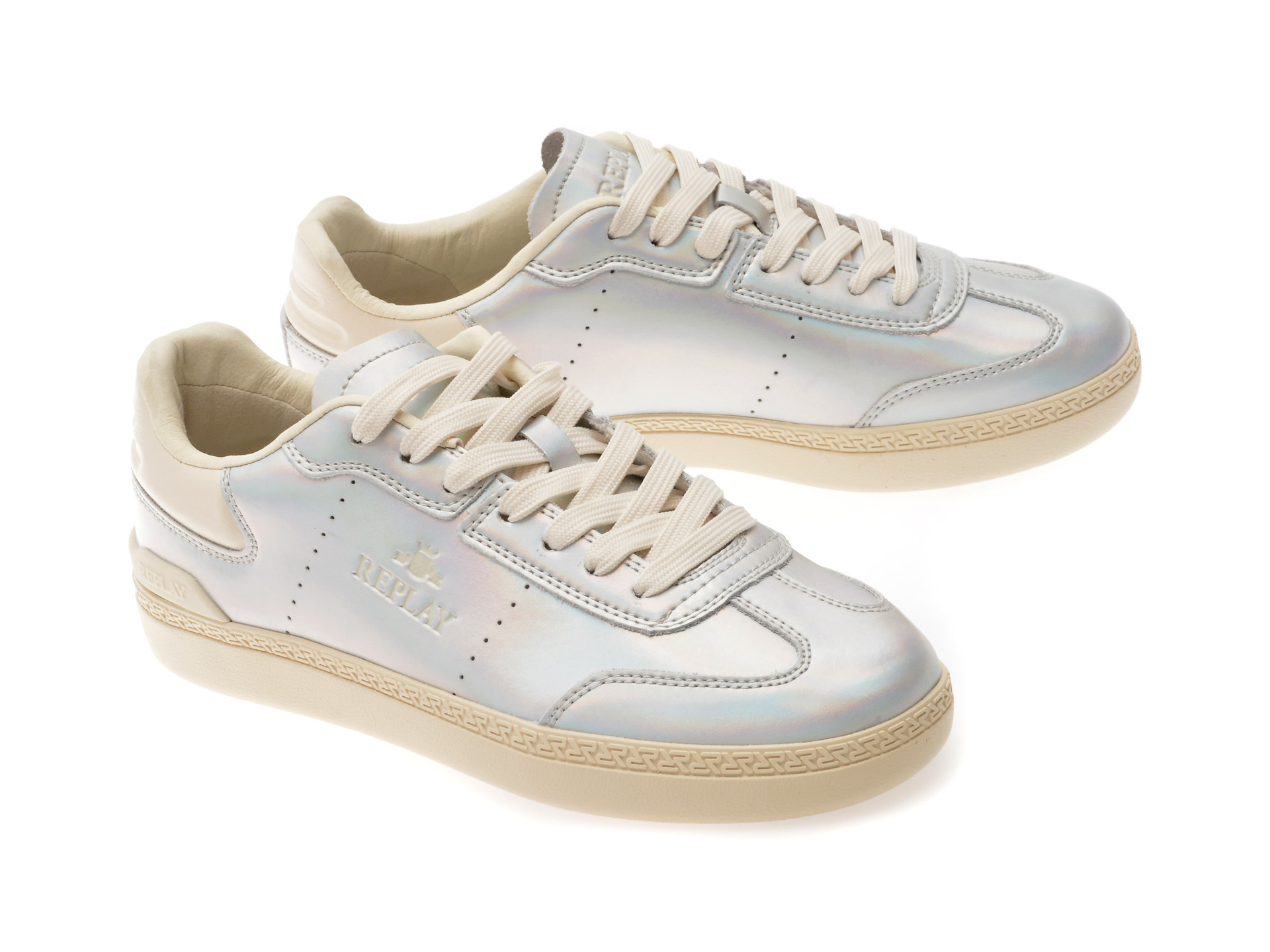 Pantofi sport REPLAY argintii, WSD802L, din piele naturala