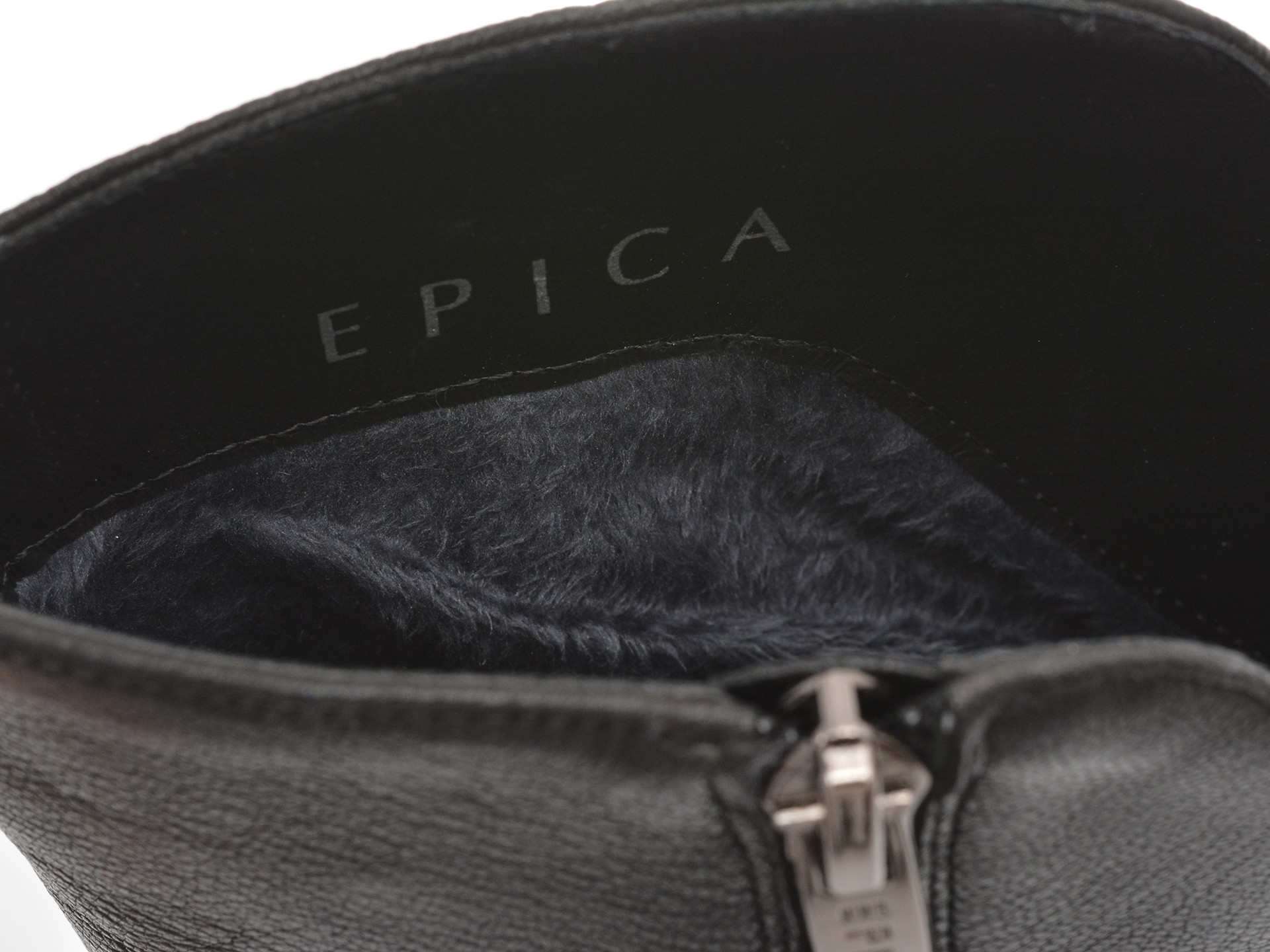 Botine elegante EPICA negre, 2445F, din piele naturala
