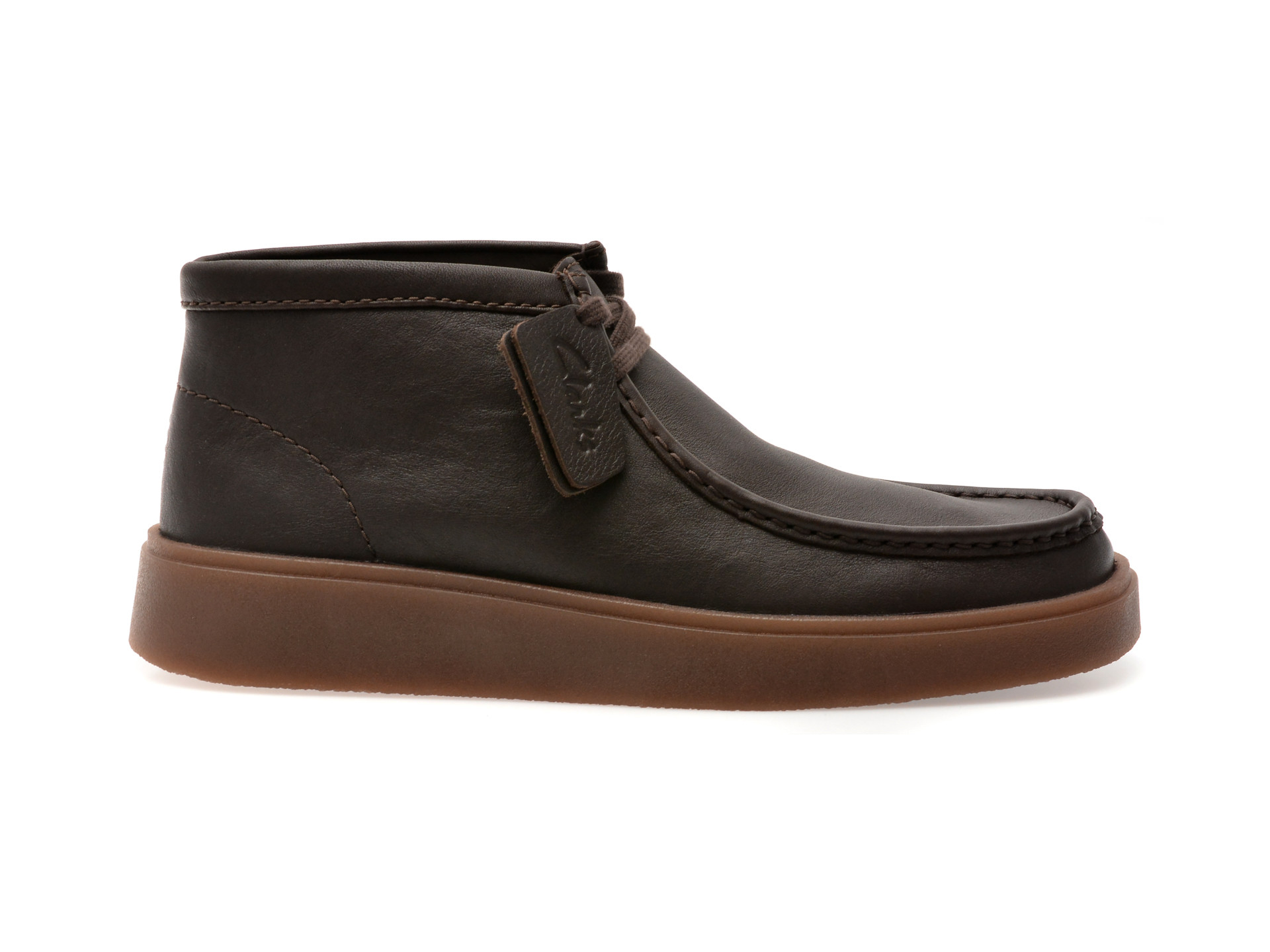 Ghete CLARKS maro, TORVIEW HI, din piele naturala