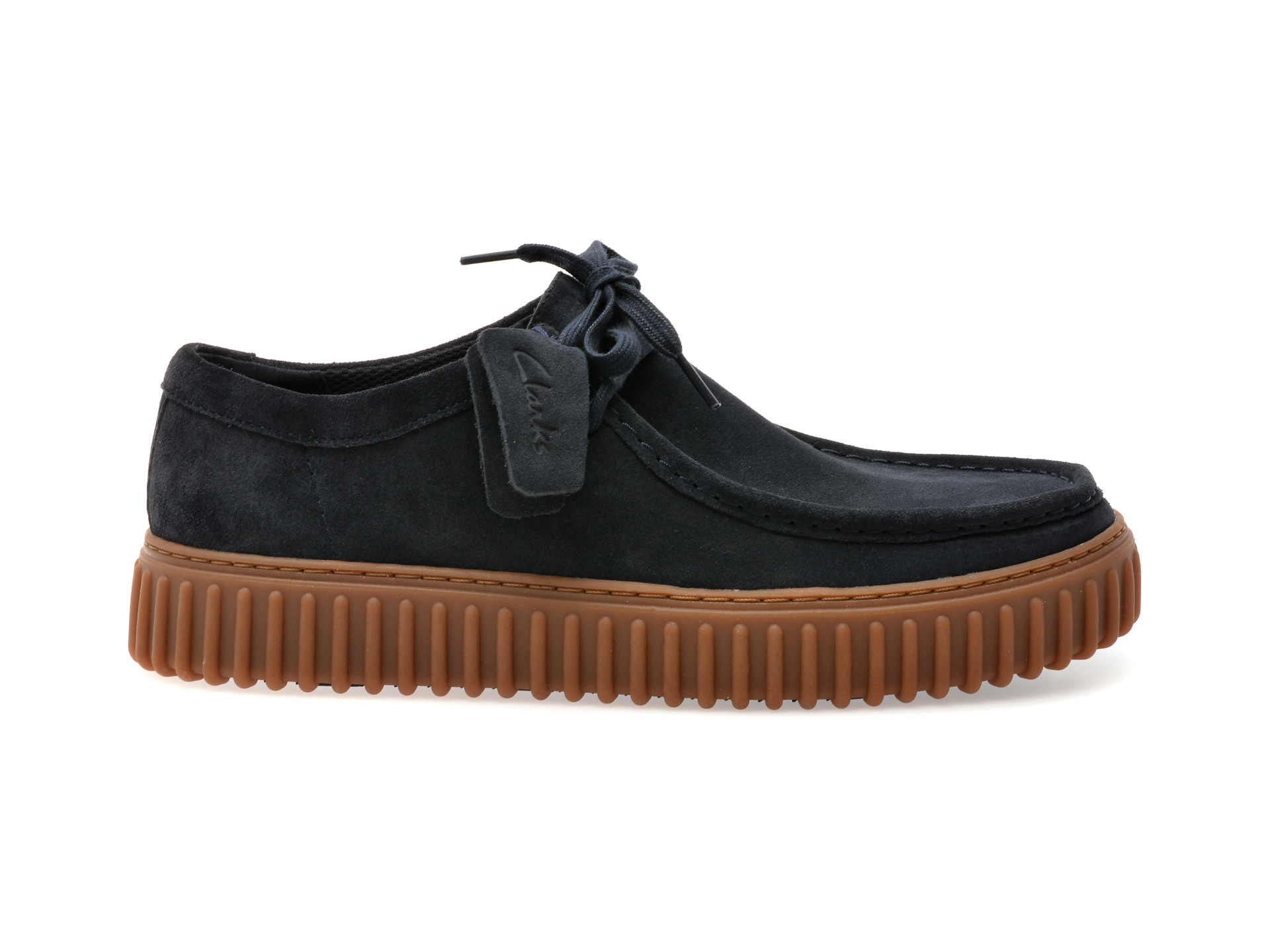 Mocasini CLARKS bleumarin, TORHILL LO, din piele intoarsa
