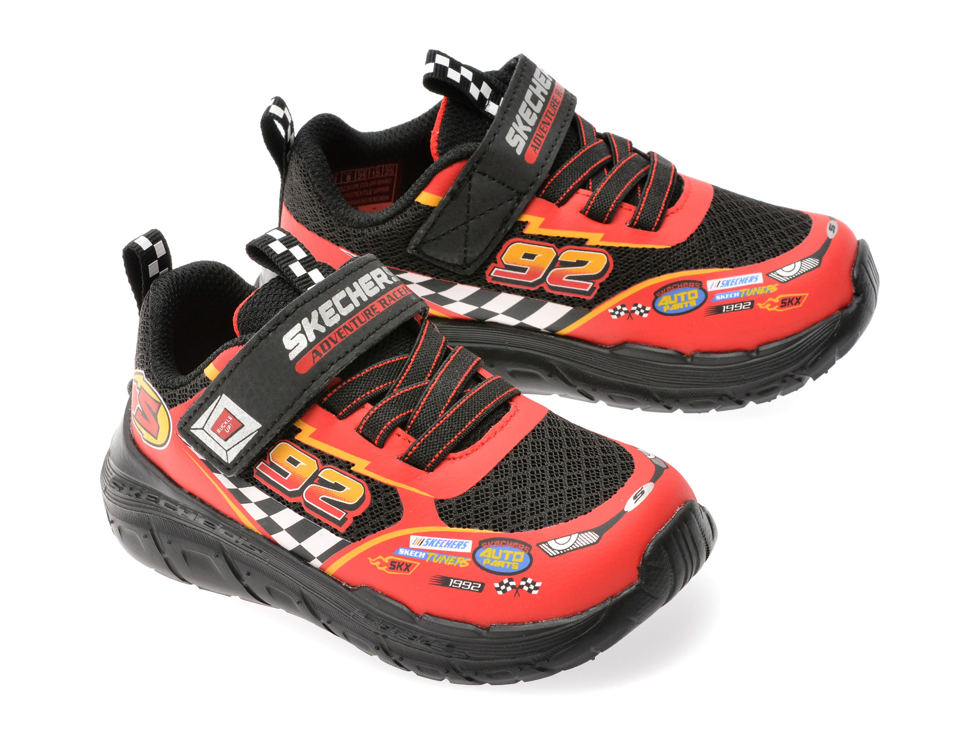 Pantofi sport SKECHERS rosii, SKECH TRACKS, din material textil