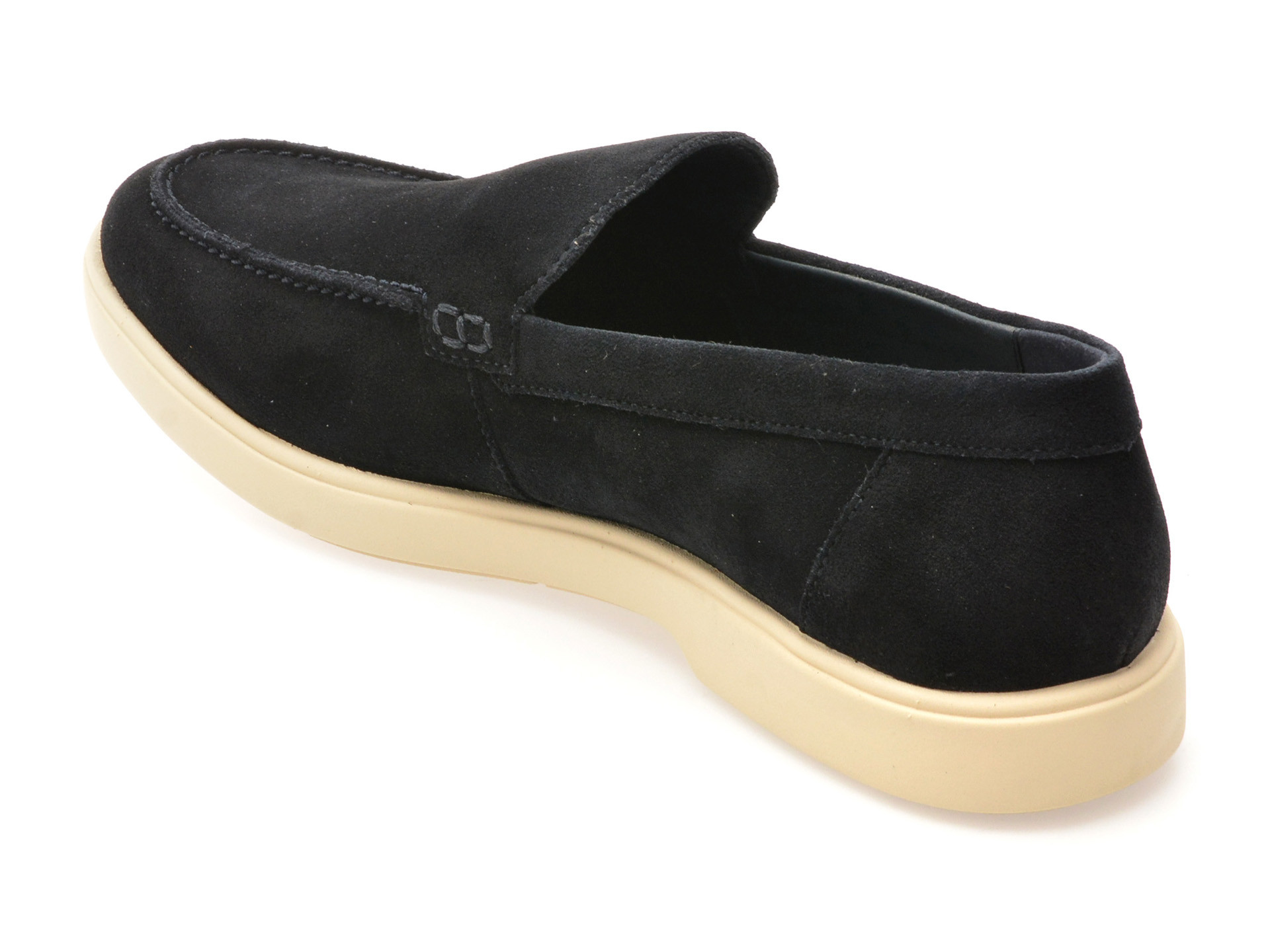 Mocasini GEOX bleumarin, U55LAD, din piele intoarsa