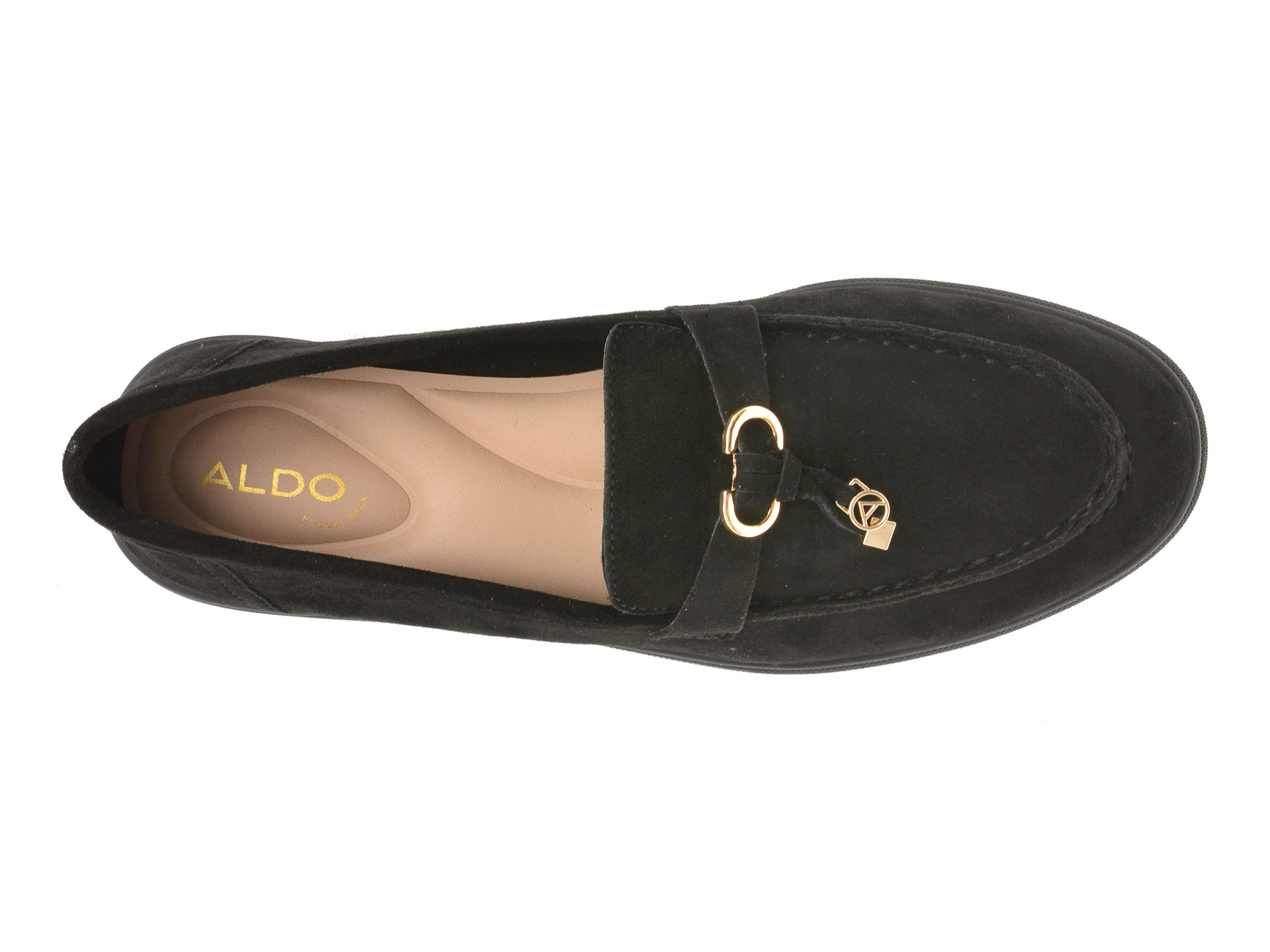 Mocasini ALDO negri, CRERAS-IN 004, din piele intoarsa