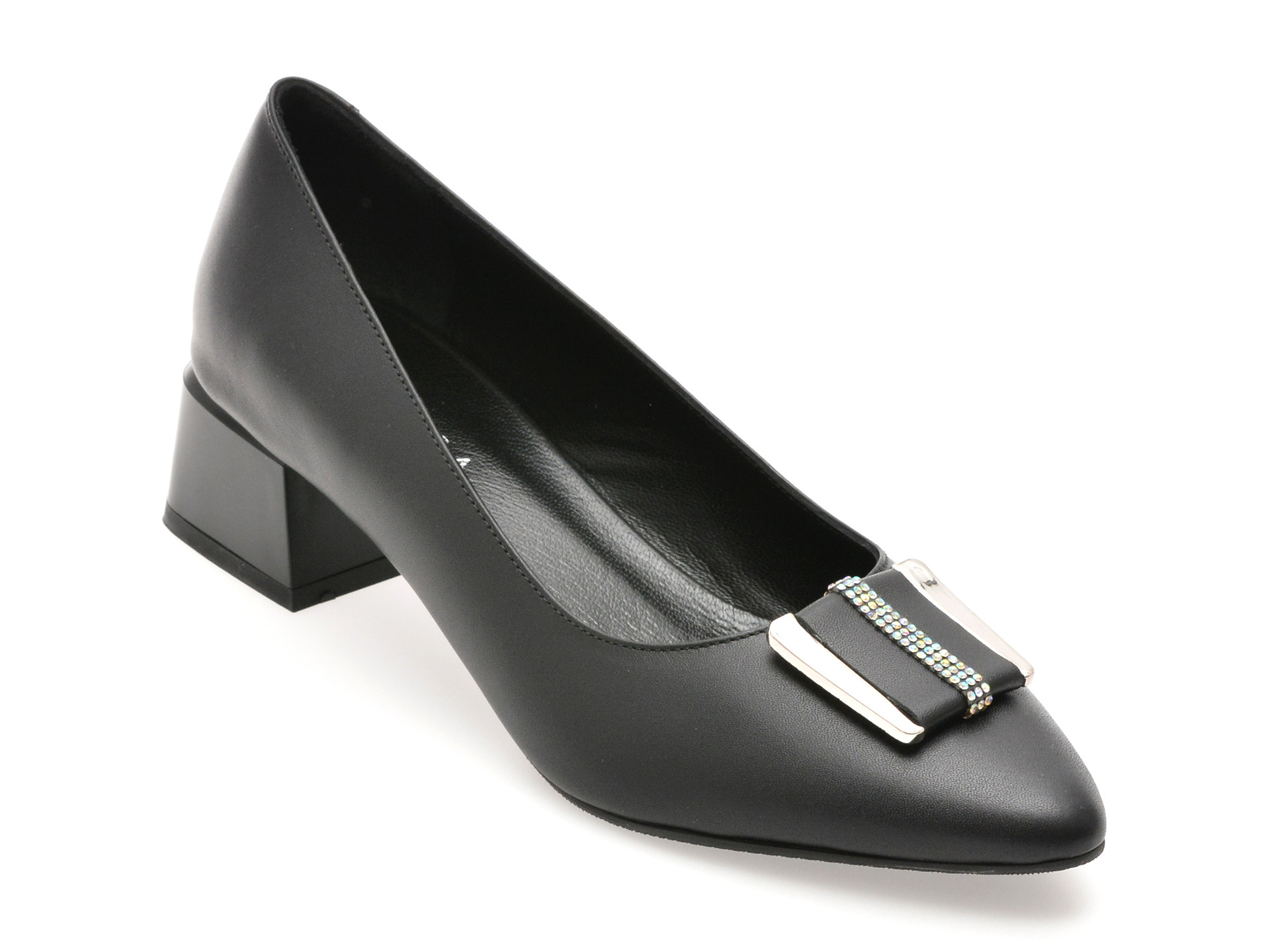 Pantofi EPICA negri, 619235, din piele naturala