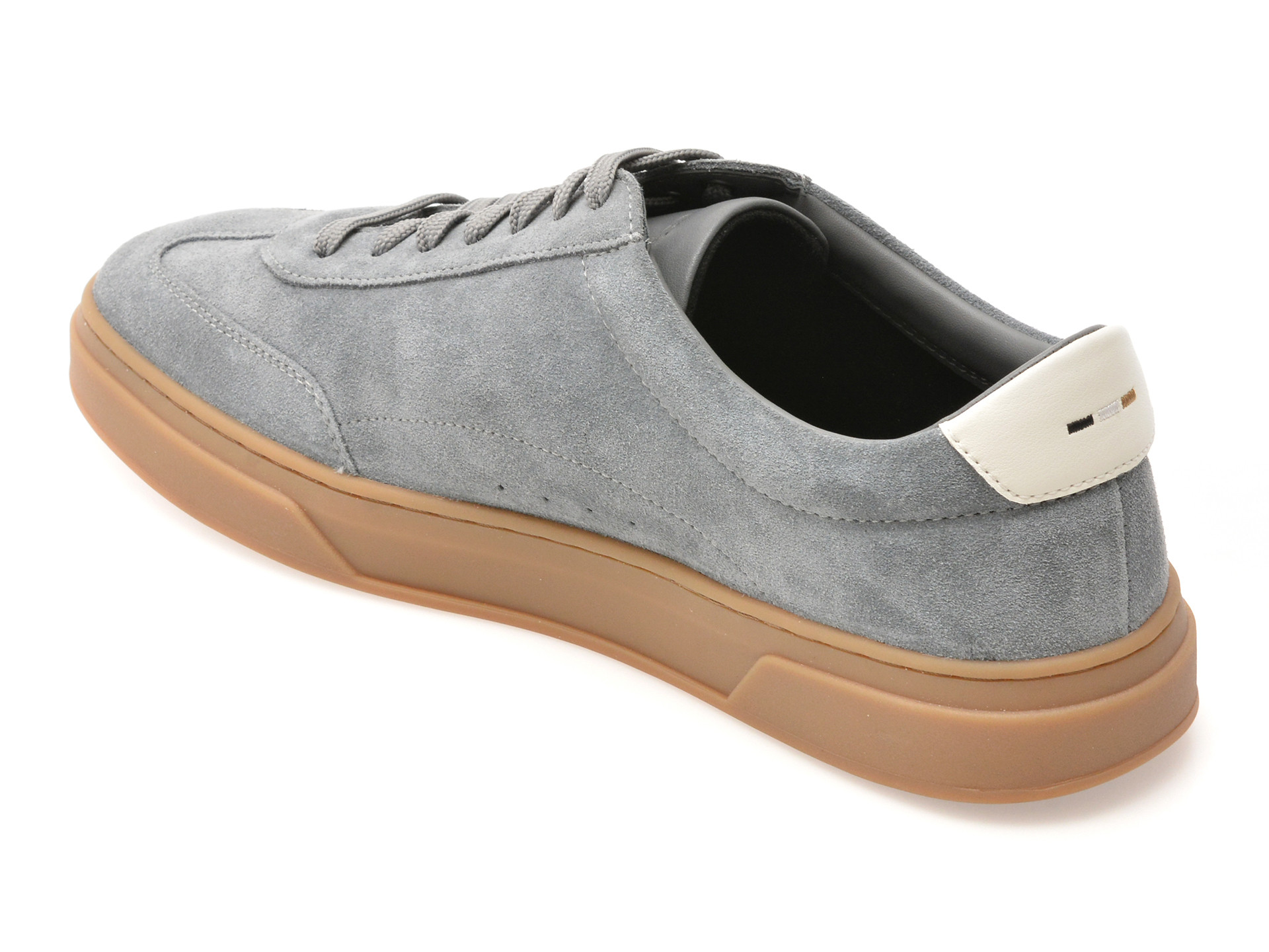 Pantofi sport BOSS gri, 8715, din piele intoarsa