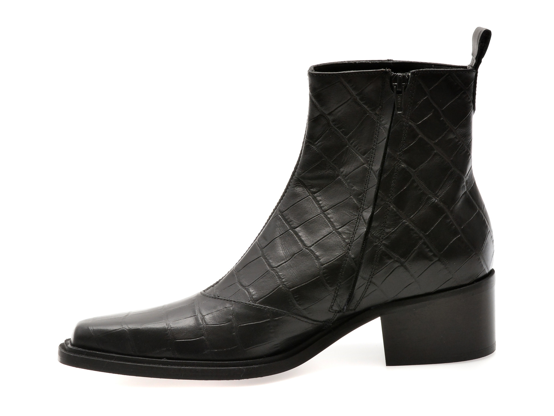 Ciocate elegante ALDO negre, ZAPPA 007, din piele croco