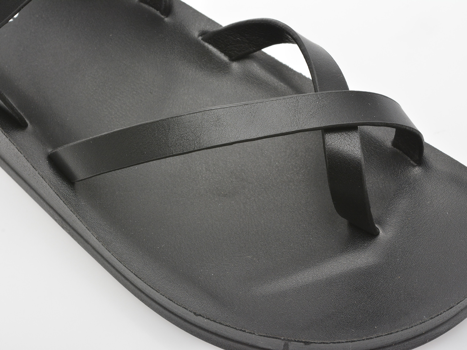 Sandale image negre 10728 din piele ecologica