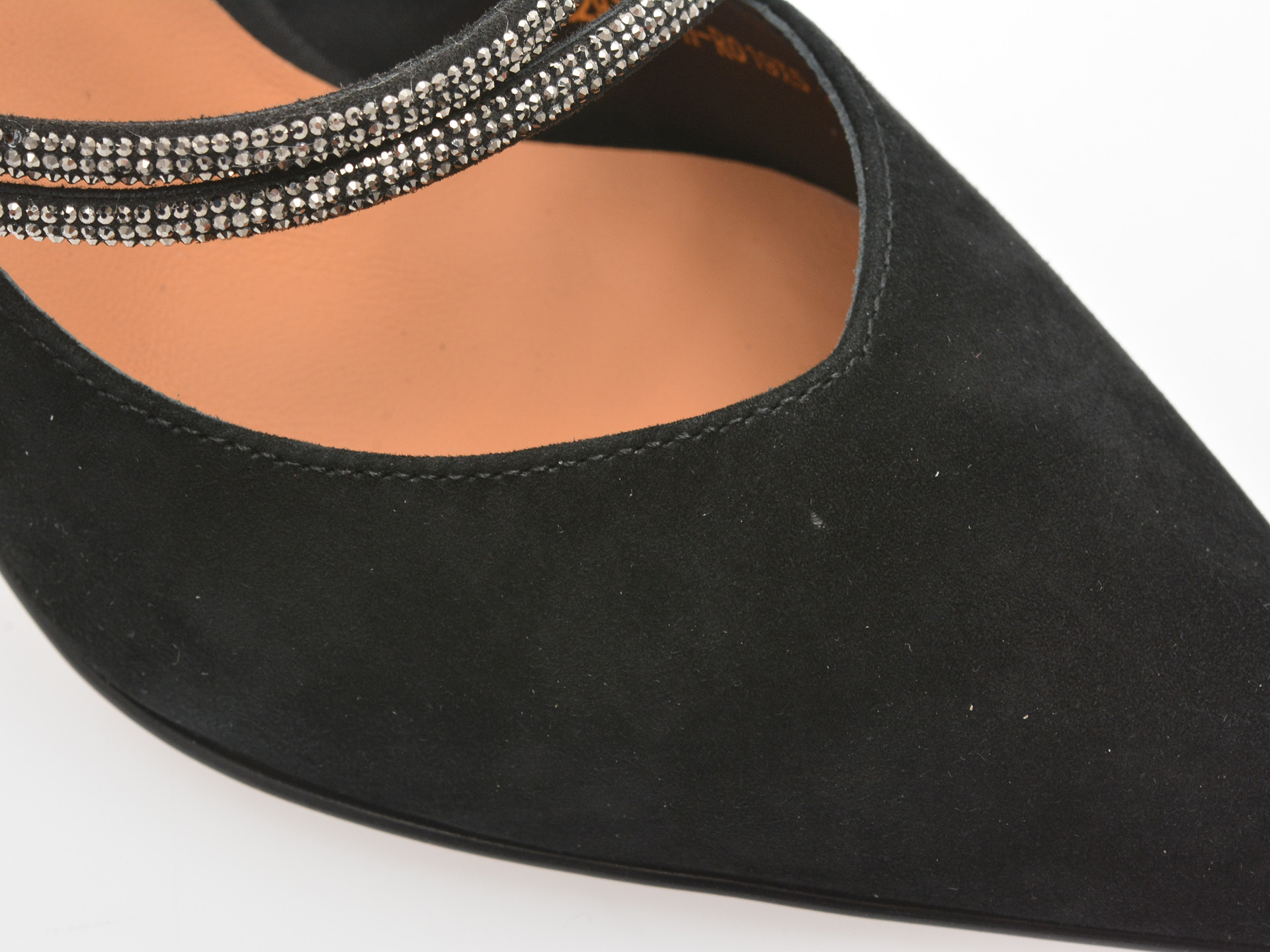 Pantofi eleganti EPICA negri, E291, din piele intoarsa