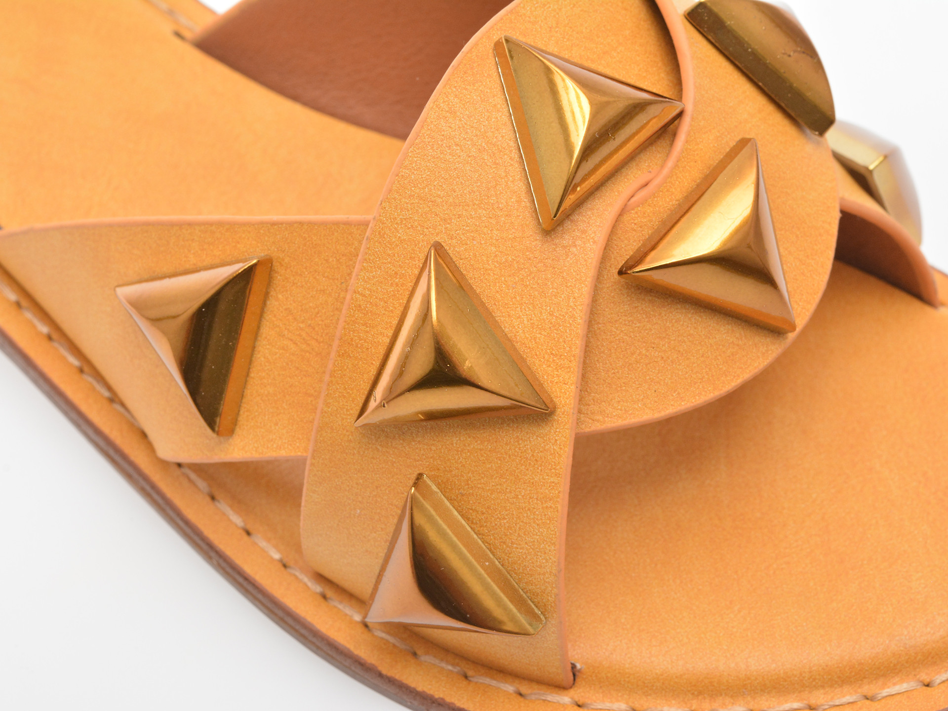 Papuci EPICA galbeni, 82922, din piele ecologica