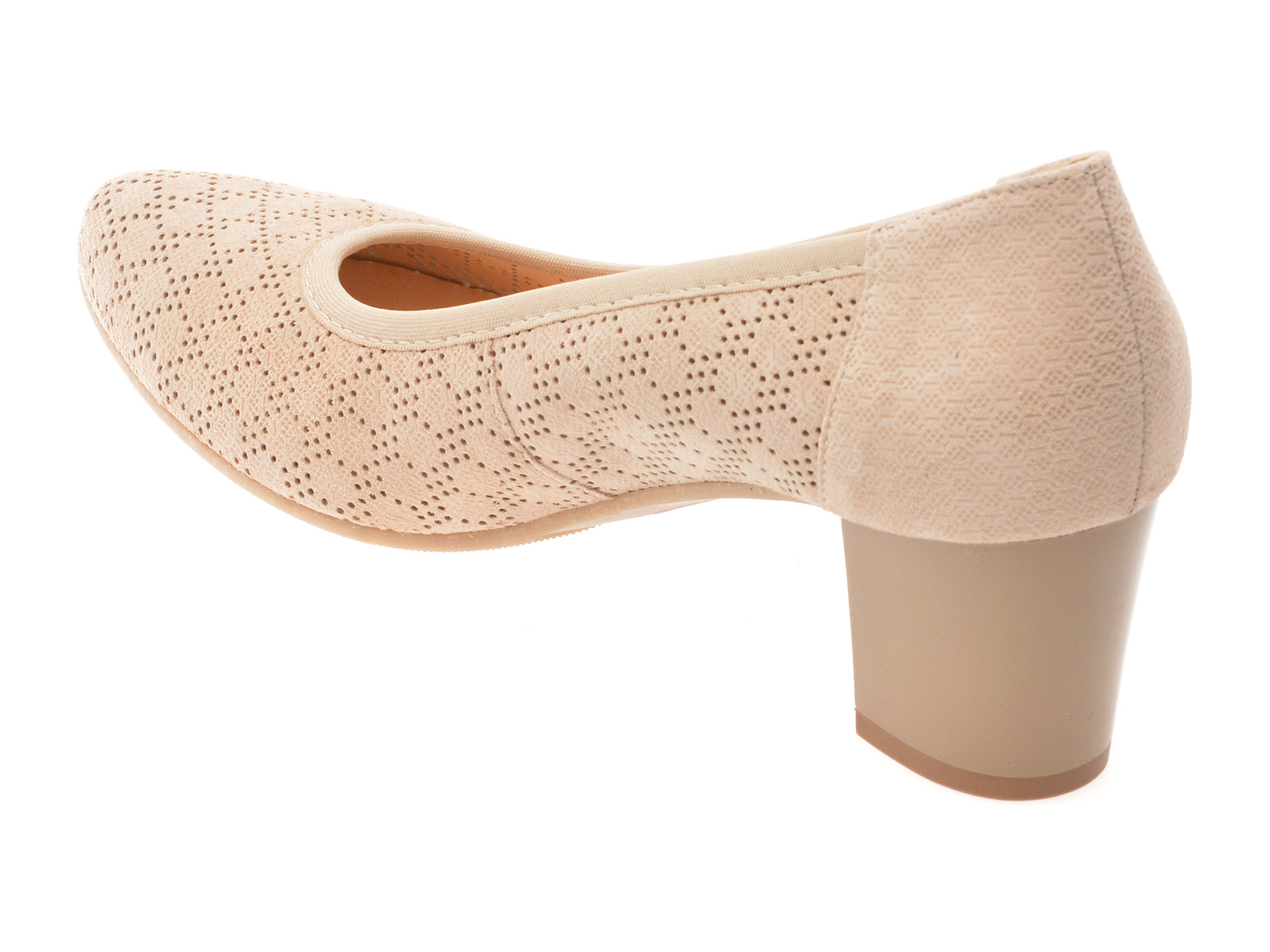 Pantofi IMAGE bej, 6743, din piele naturala