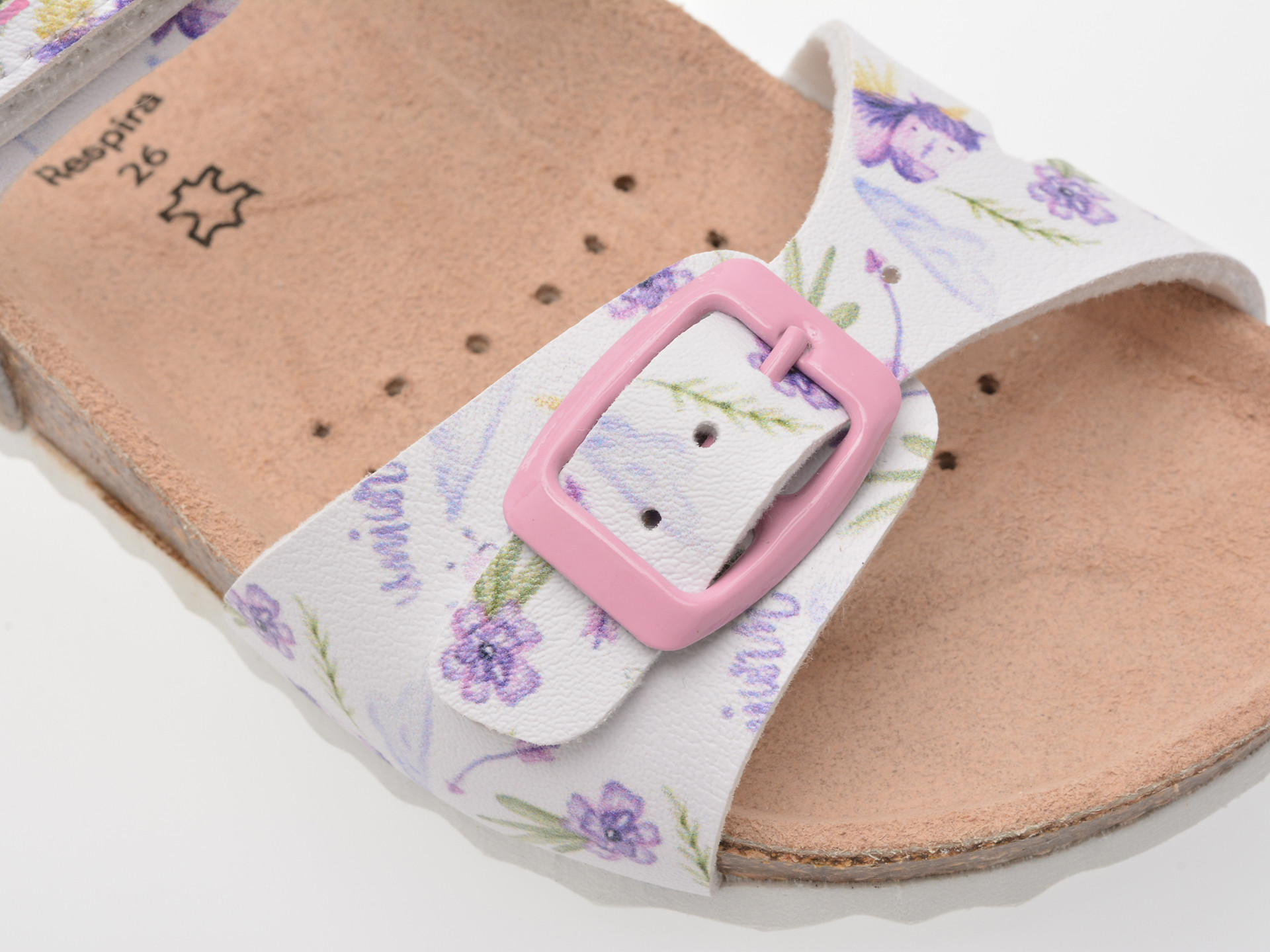 Sandale GEOX albe, J028MC, din piele ecologica