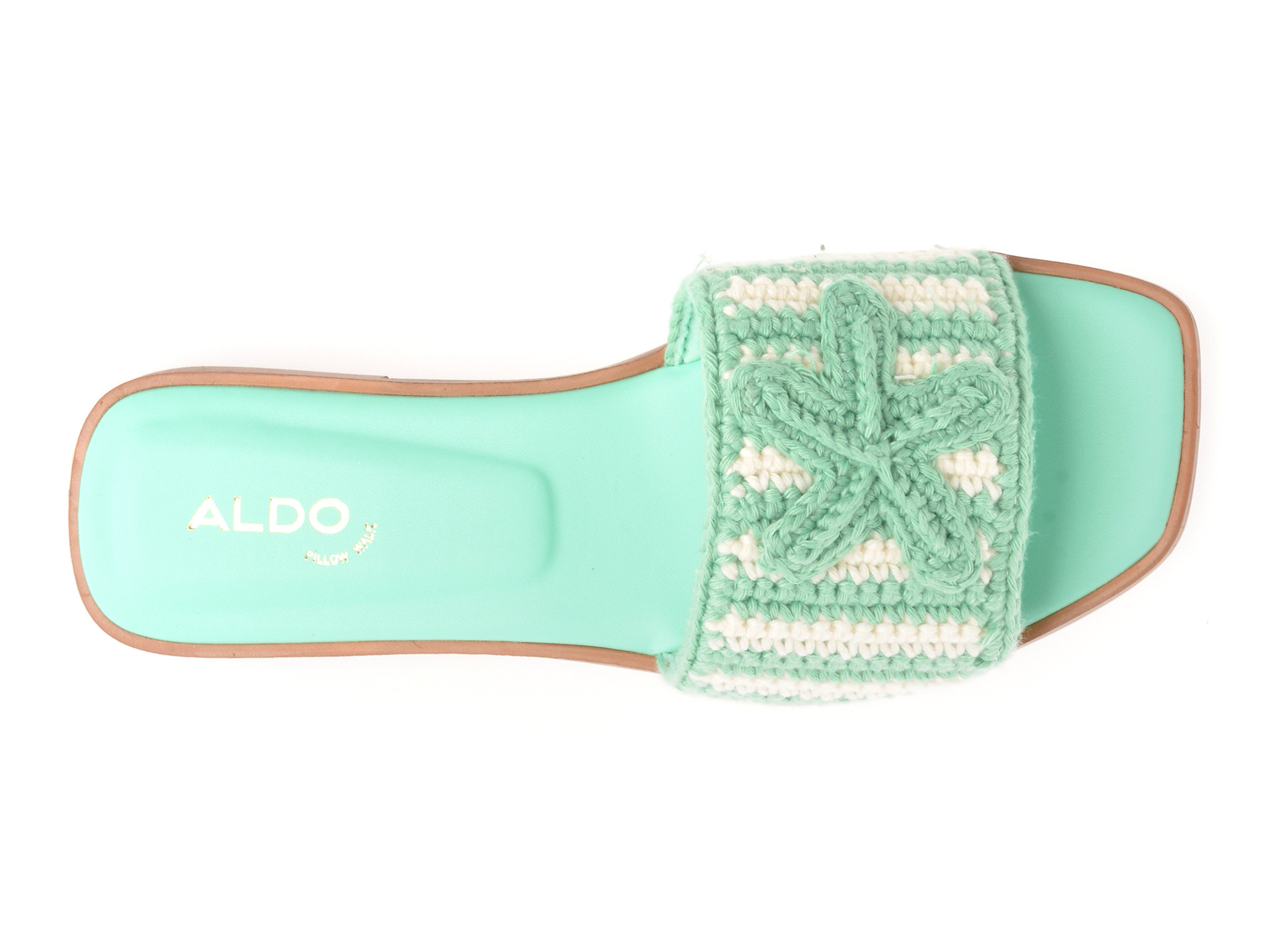 Papuci ALDO verzi, SABBIA 342, din material textil