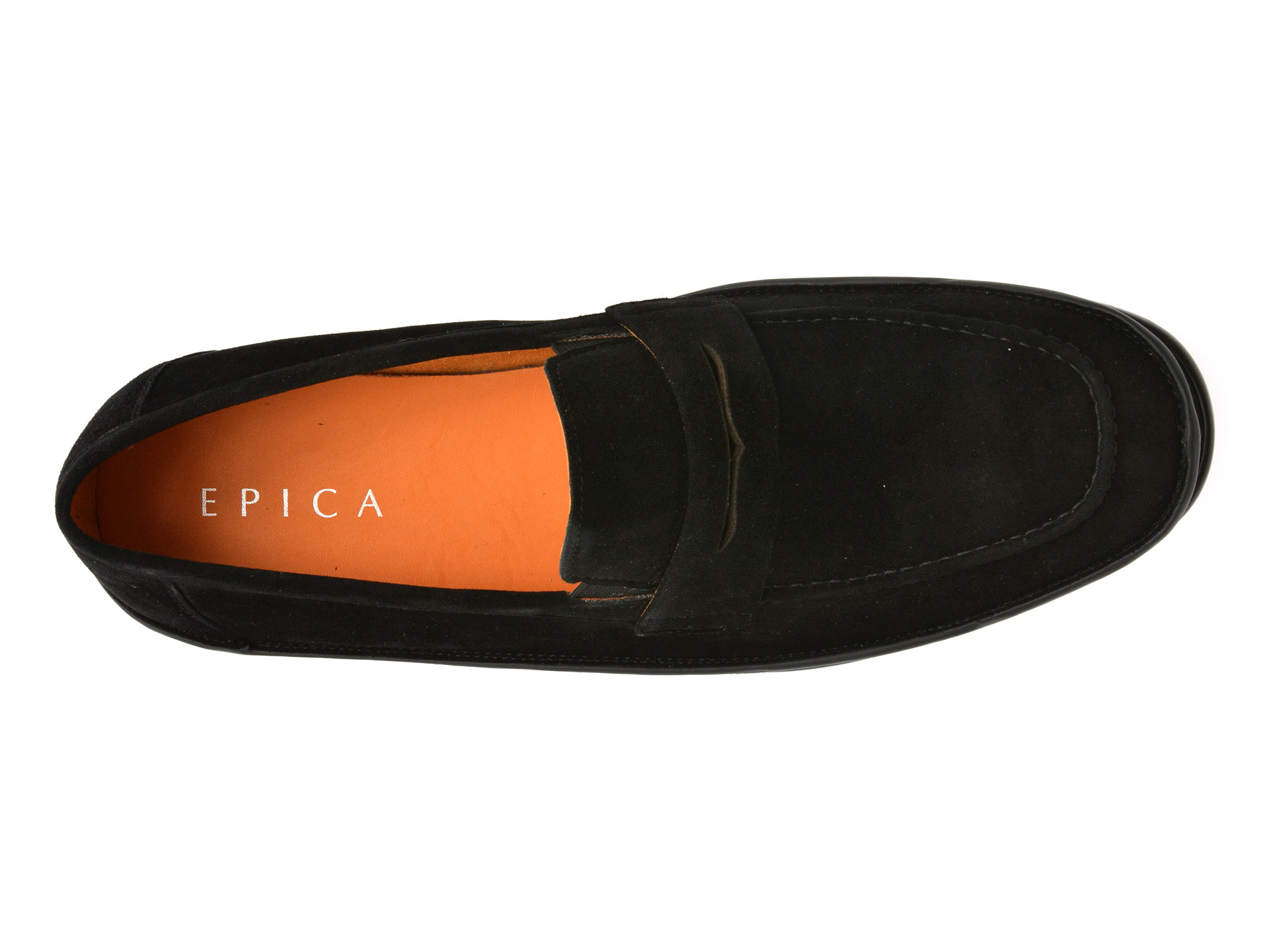 Mocasini EPICA negri, B483, din piele intoarsa