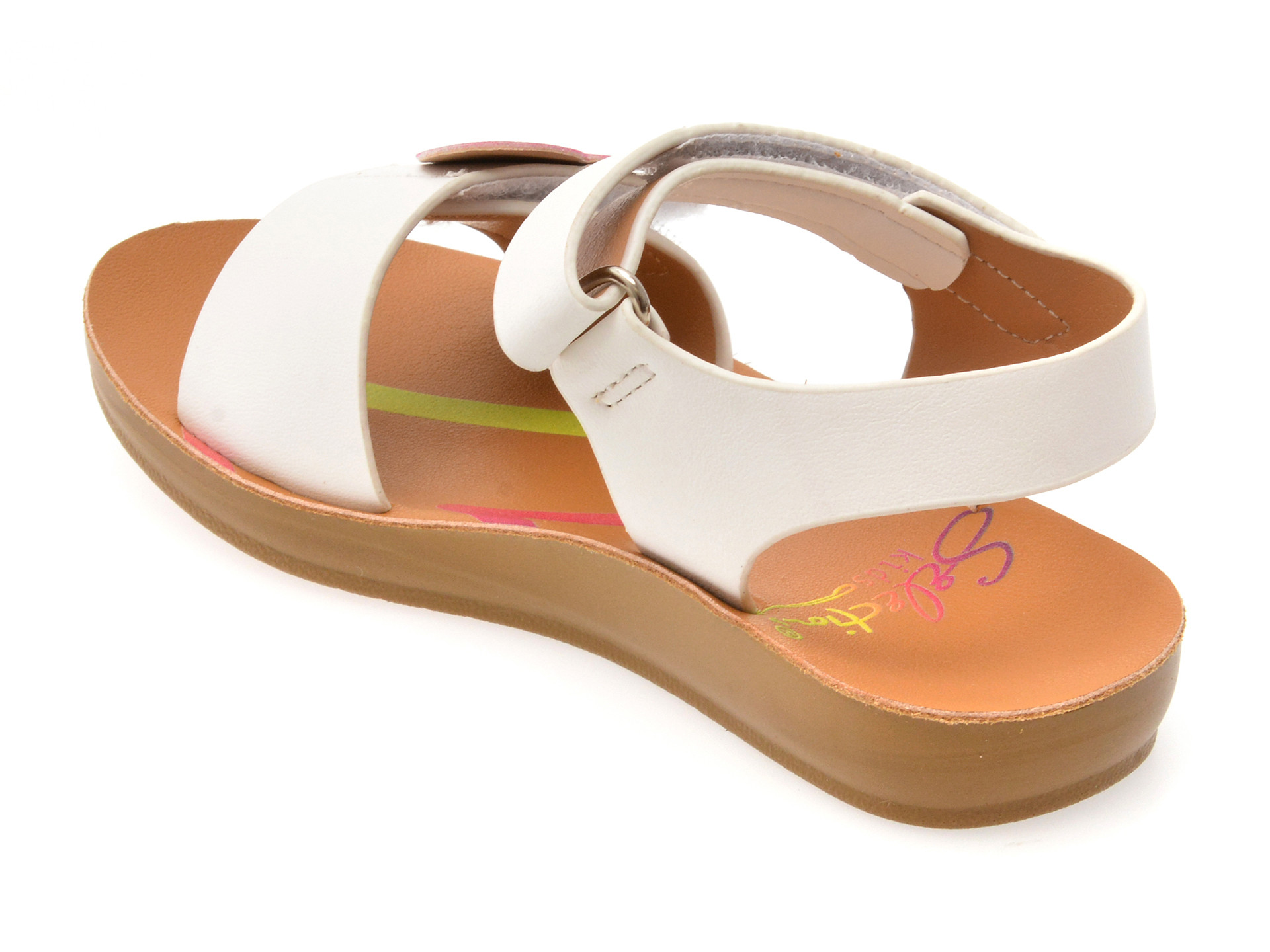 Sandale SELECTION KIDS albe, 82948, din piele ecologica