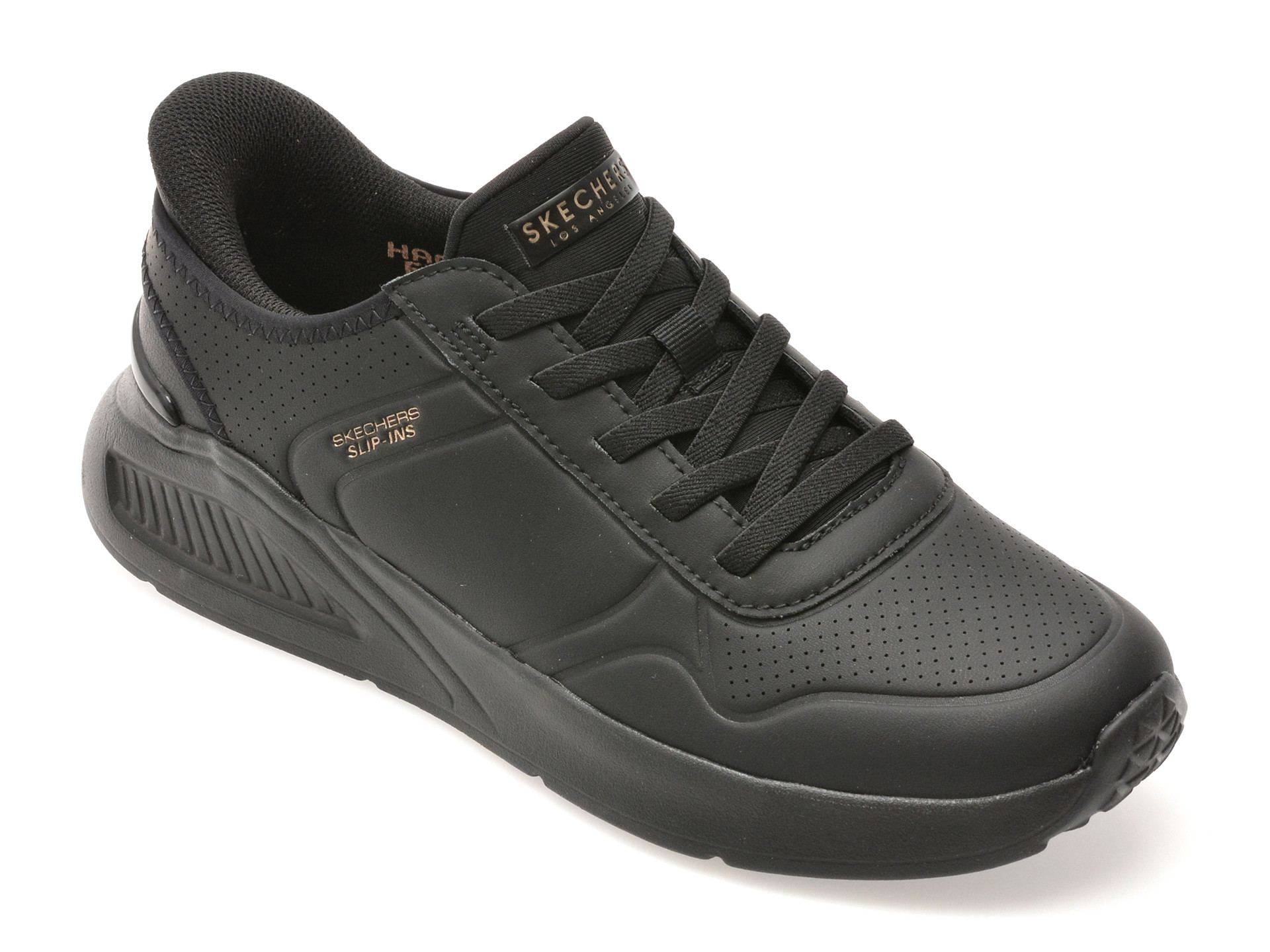 Pantofi sport SKECHERS negri, UNO LITE, din piele ecologica