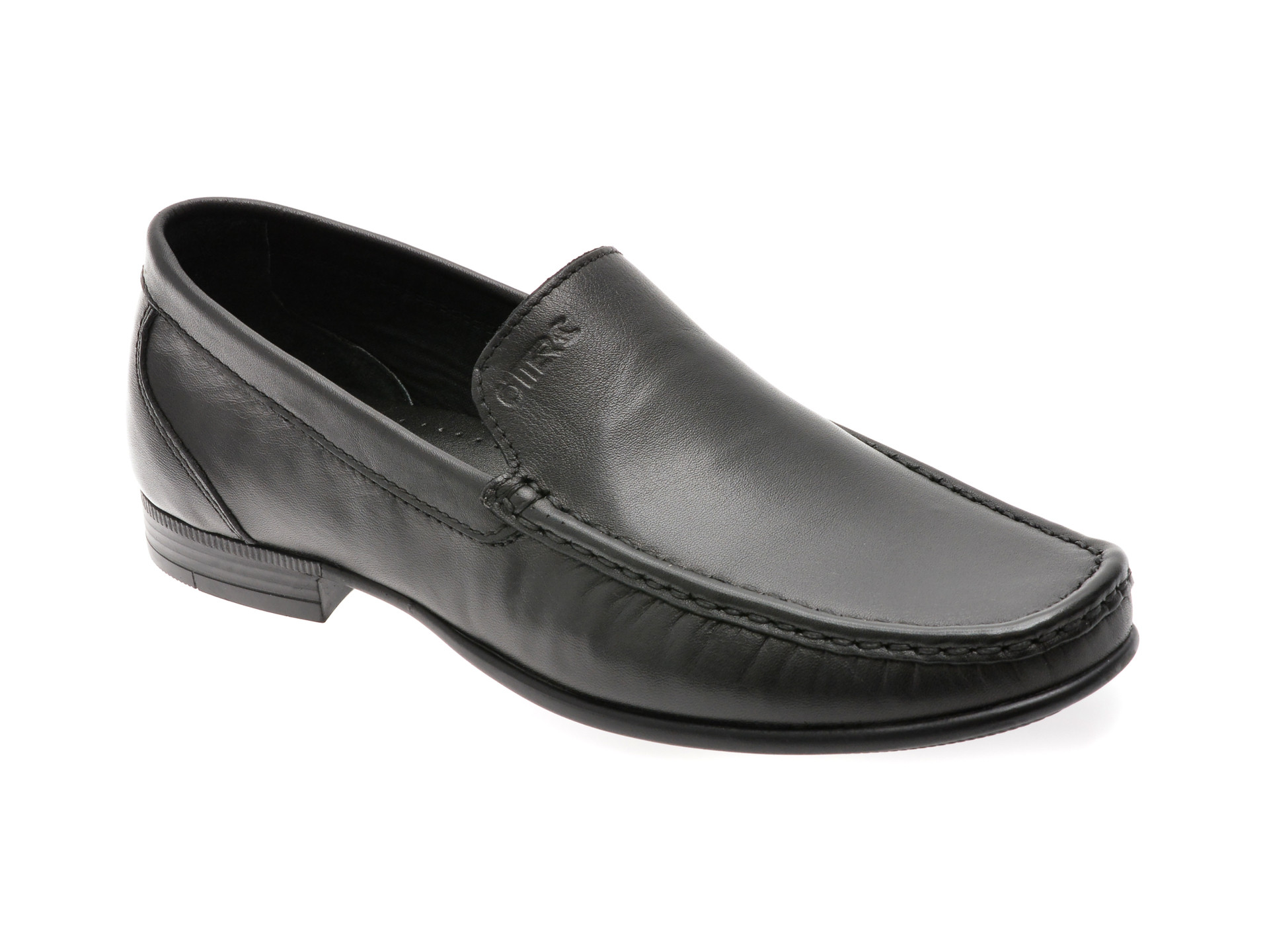 Mocasini OTTER negri, 1749, din piele naturala