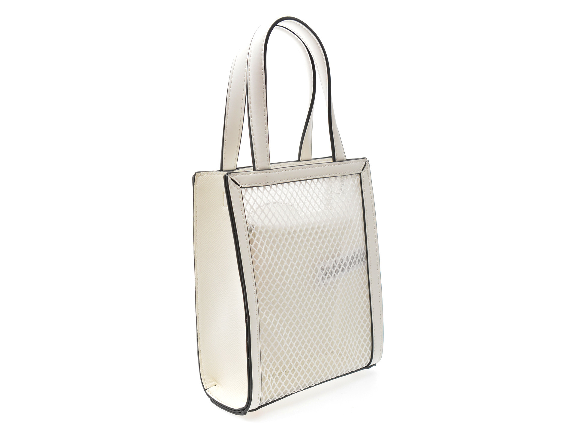 Geanta ALDO alba, ADELIA 100, din material textil