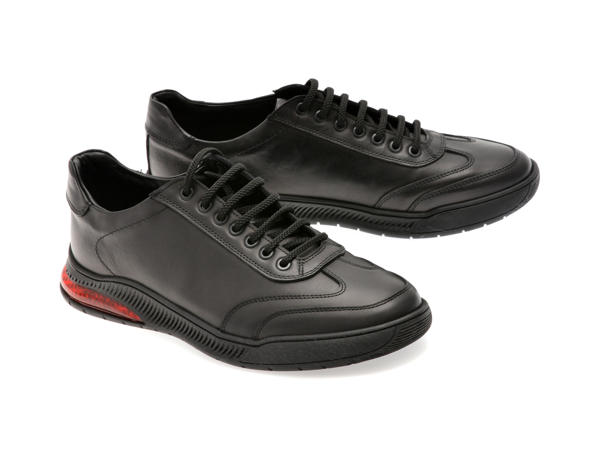 Pantofi sport OTTER negri, PZN1, din piele naturala