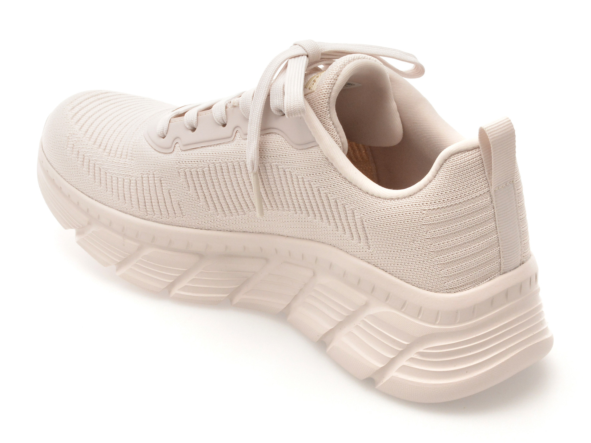Pantofi sport SKECHERS bej, BOBS B FLEX HI, din material textil