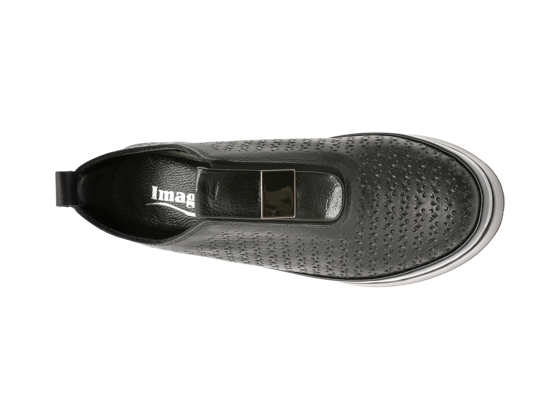 Pantofi IMAGE negri, 10619Z7, din piele naturala