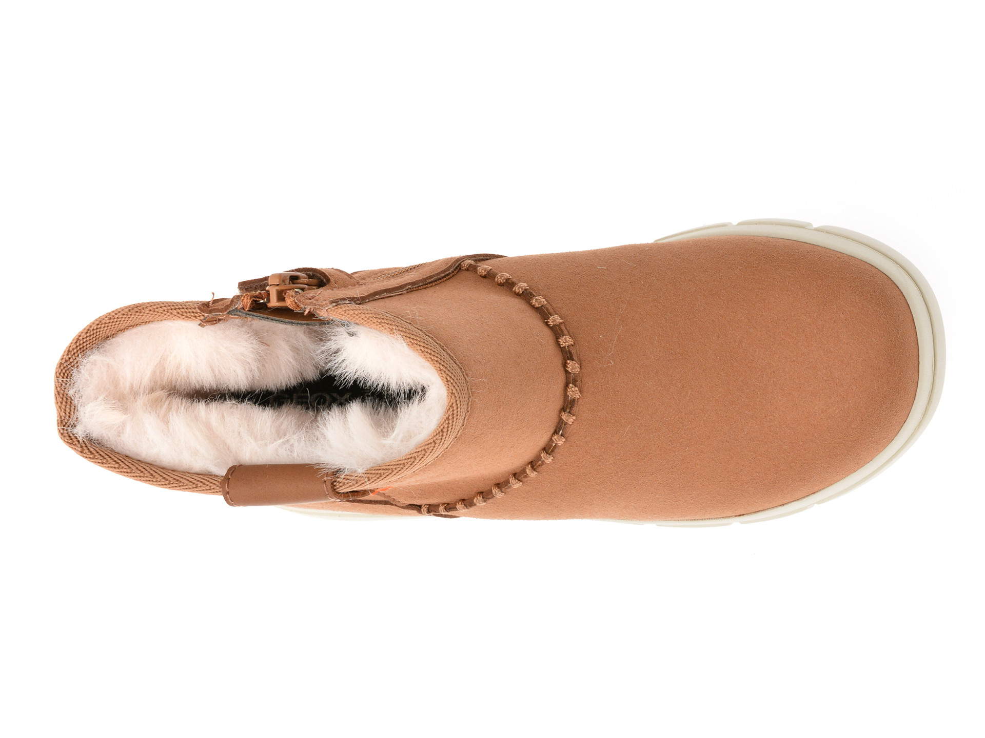 Ghete GEOX maro, J56NCA, din piele ecologica