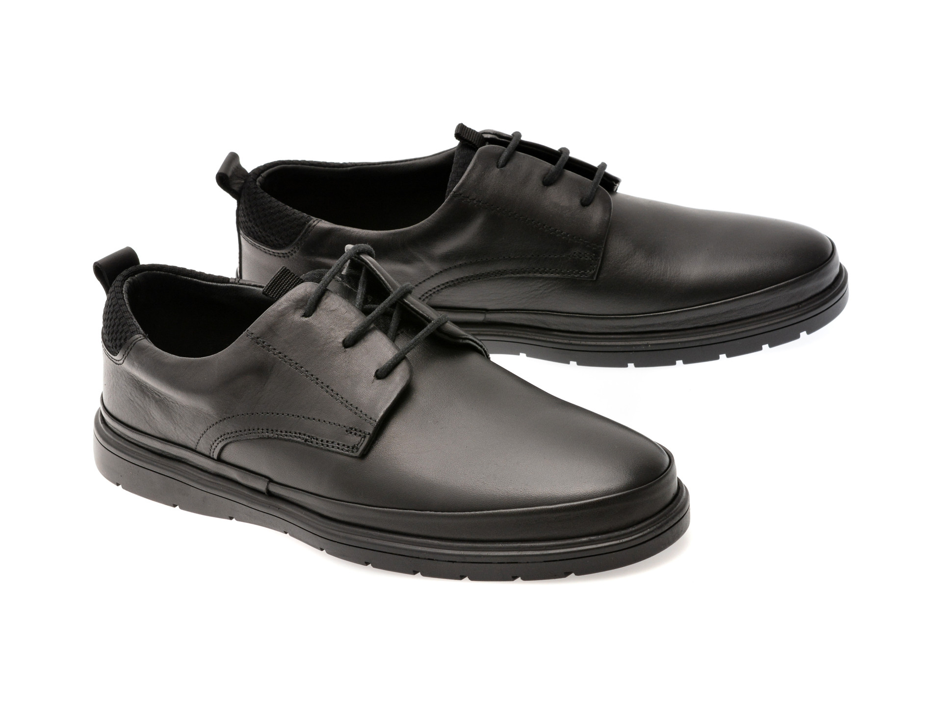 Pantofi OTTER negri, A20, din piele naturala